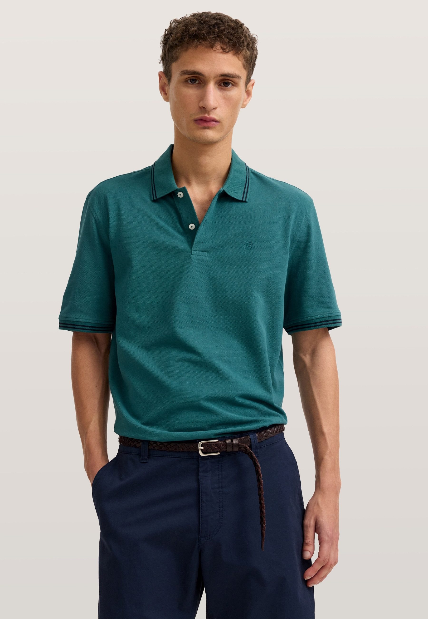 bugatti Poloshirt Modern Fit aus reiner Baumwolle