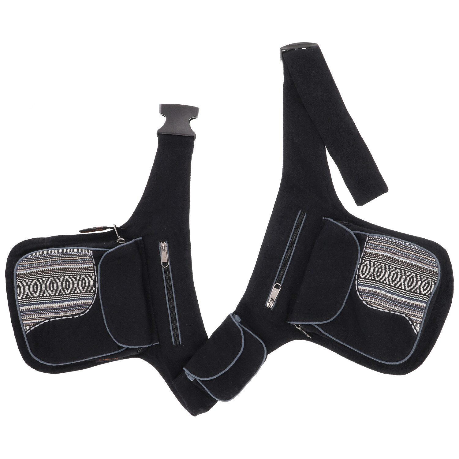 Guru-Shop Gürteltasche Stoff Sidebag, doppelte Gürteltasche, Goa..