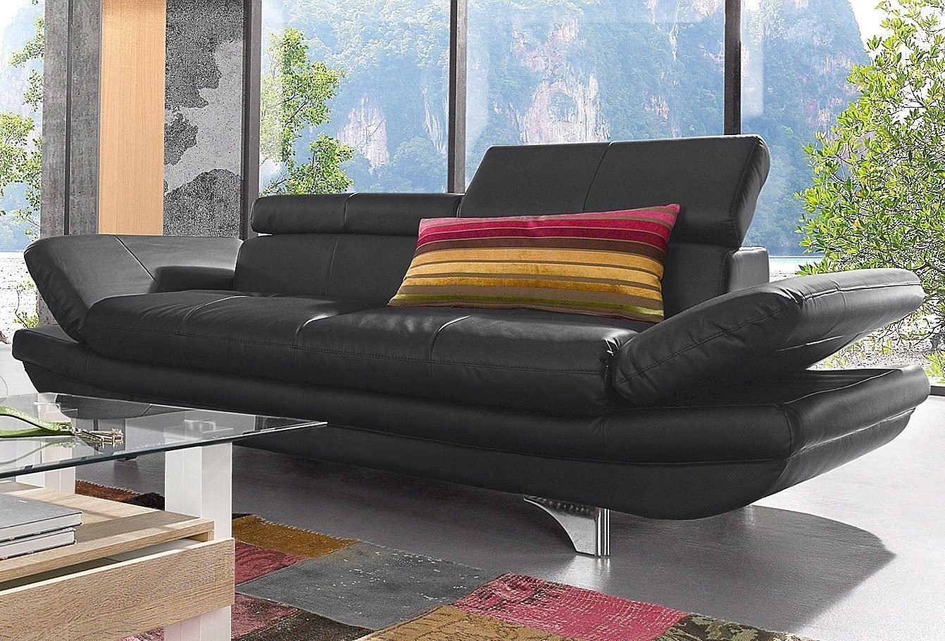 COTTA Polstergarnitur Enterprise, (Set), Set bestehend aus: 2-Sitzer mit Kopfteilverstellung & Hocker