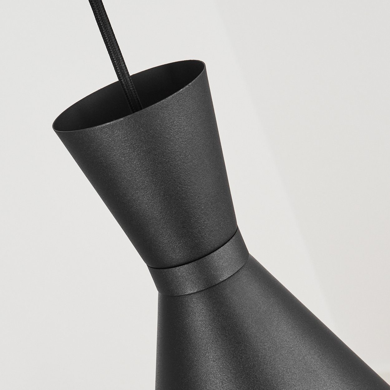 Hängelampe Hängeleuchte hofstein aus moderne in ohne Leuchtmittel Metall »Caenere« Schwarz/Weiß,