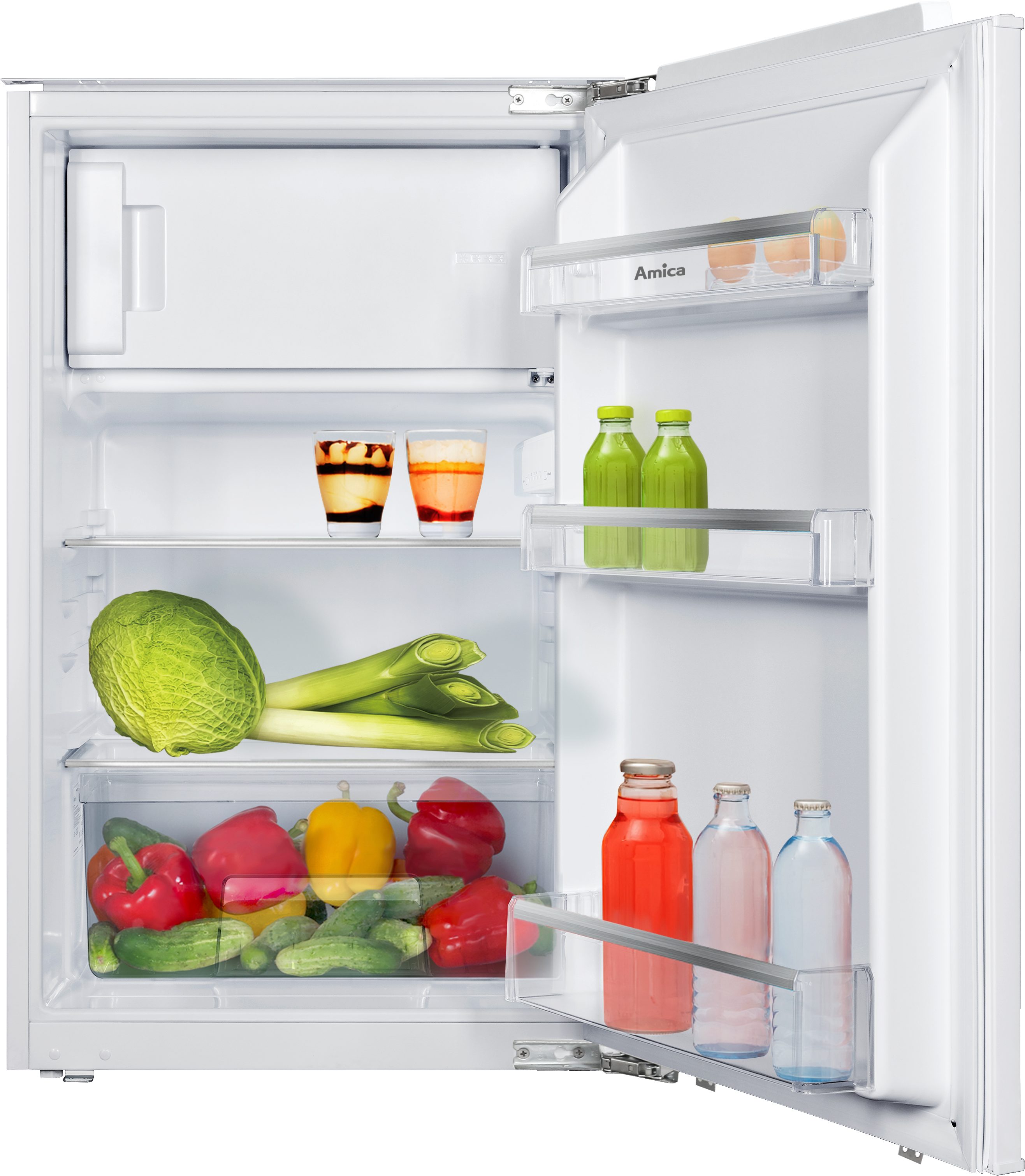Amica Einbaukühlschrank EKSX 361 905, 87,1 cm hoch, 54 cm breit, Übersichtlich, ruhig, praktisch – frische Vorräte im Griff