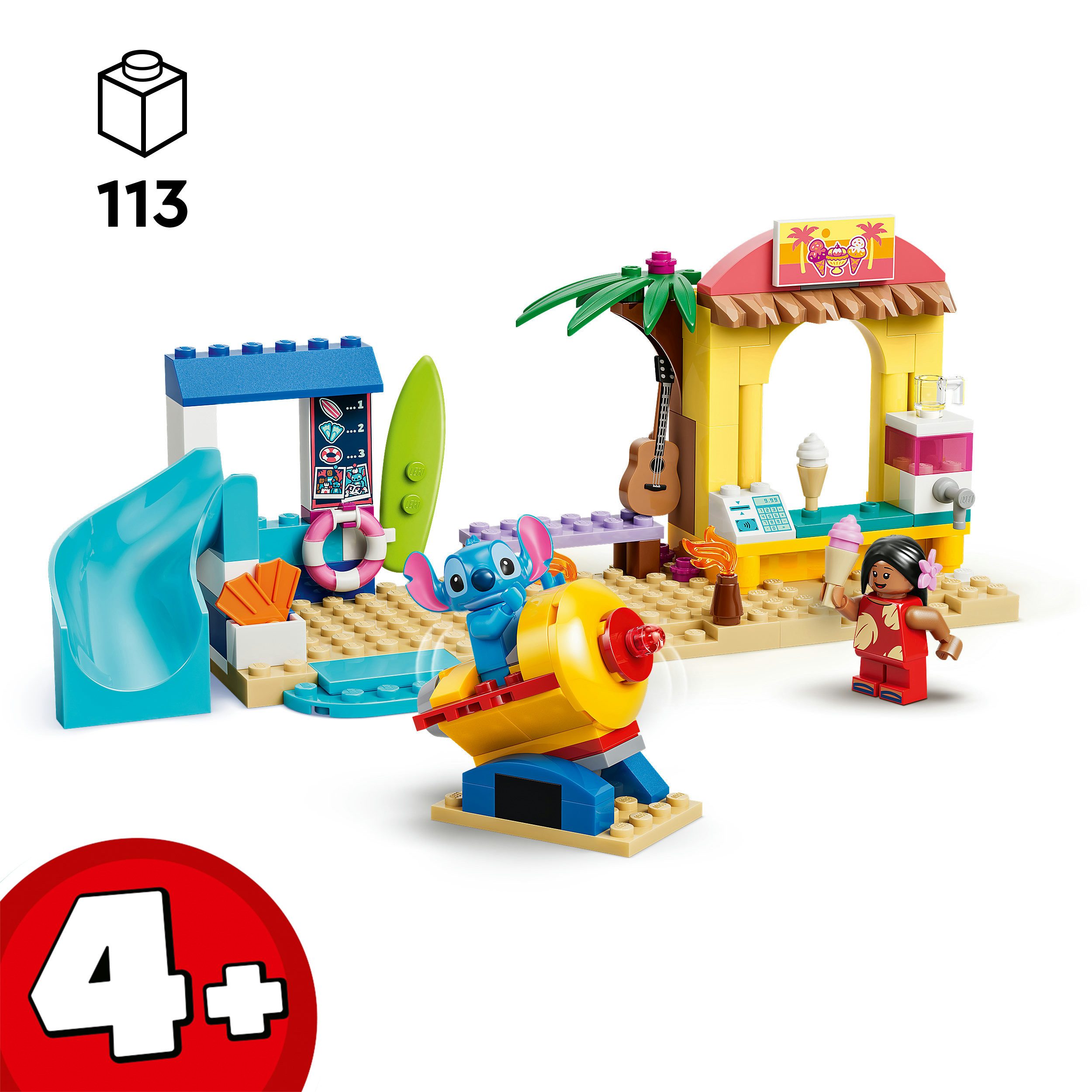 LEGO® Spaß am Strand mit Lilo und Stitch (43280), LEGO Disney Classic Konstruktionsspielsteine, (113 St), Made in Europe