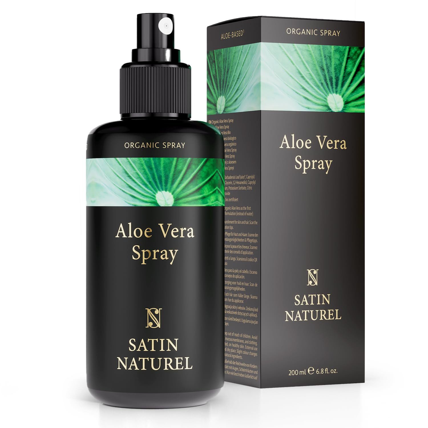 Satin Naturel Gesichtsspray Aloe Vera Bio Spray - Erfrischender Face Mist mit Lotusblütenduft, 1-tlg.