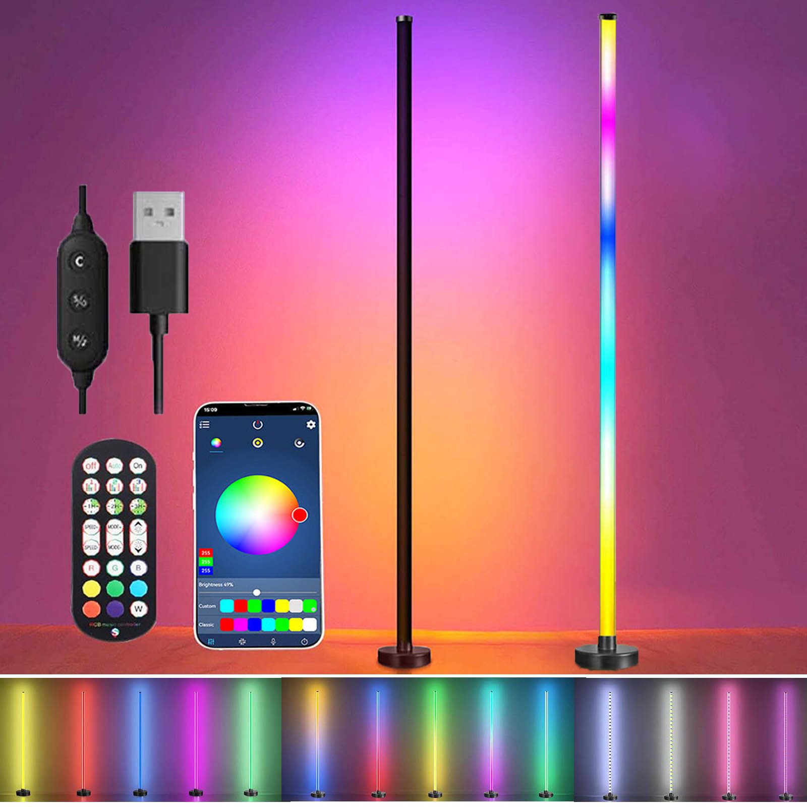 Jibenhome LED Lichtleiste LED Tischleuchte RGB günstig online kaufen