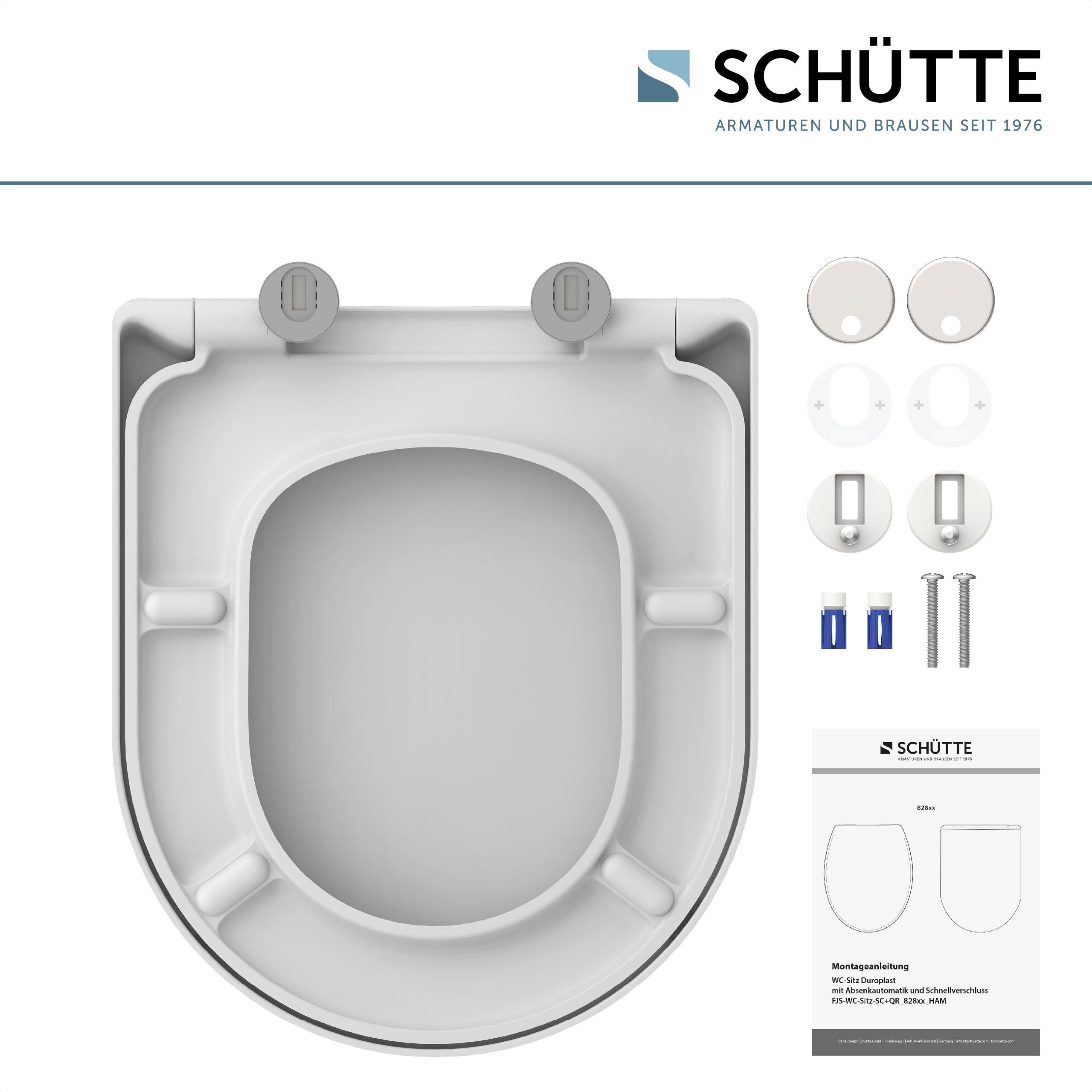 Schütte WC-Sitz Duroplast, WHITE D-Form PRO günstig online kaufen