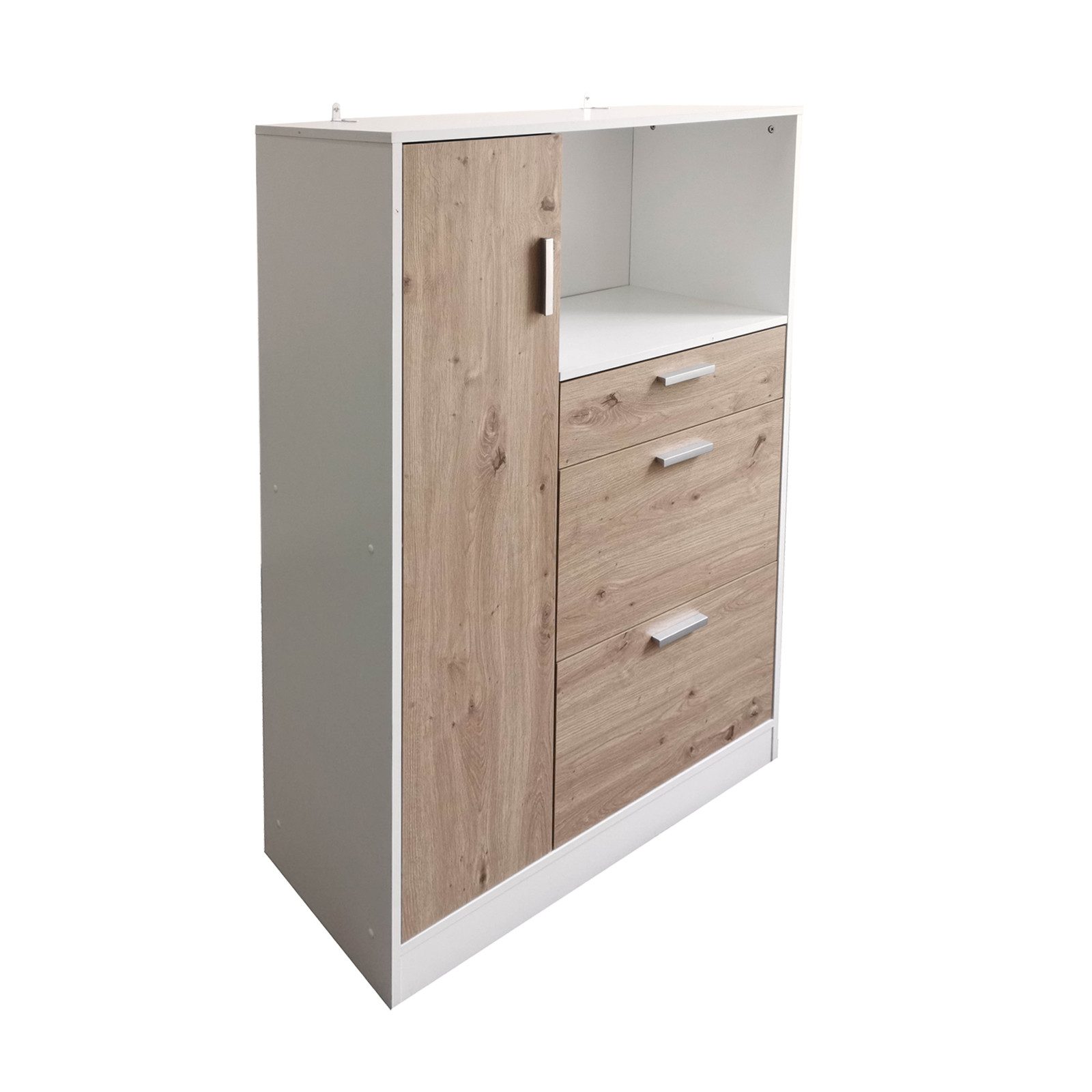 HTI-Living Hochschrank Küchenschrank Weiß Artisaneiche Blanca günstig online kaufen