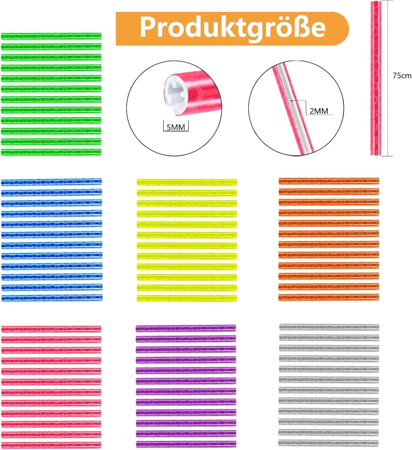 FELIXLEO Fahrradreflektor 84 Bunte Speichenreflektoren 360 Sichtbarkeit 7 Farben Radfahren, (1 St) – Bild 3 von 5