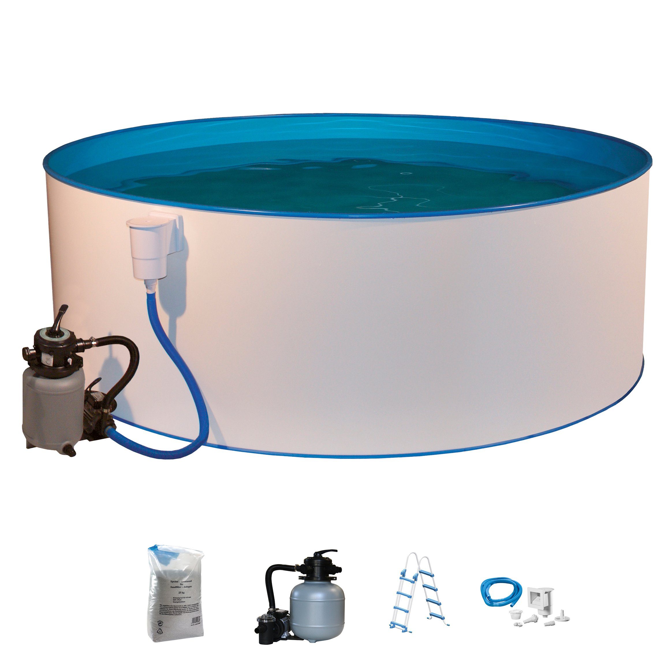 KONIFERA Rundpool SANTORINI 2 (Komplett-Set, 5-tlg), in verschiedenen Größen