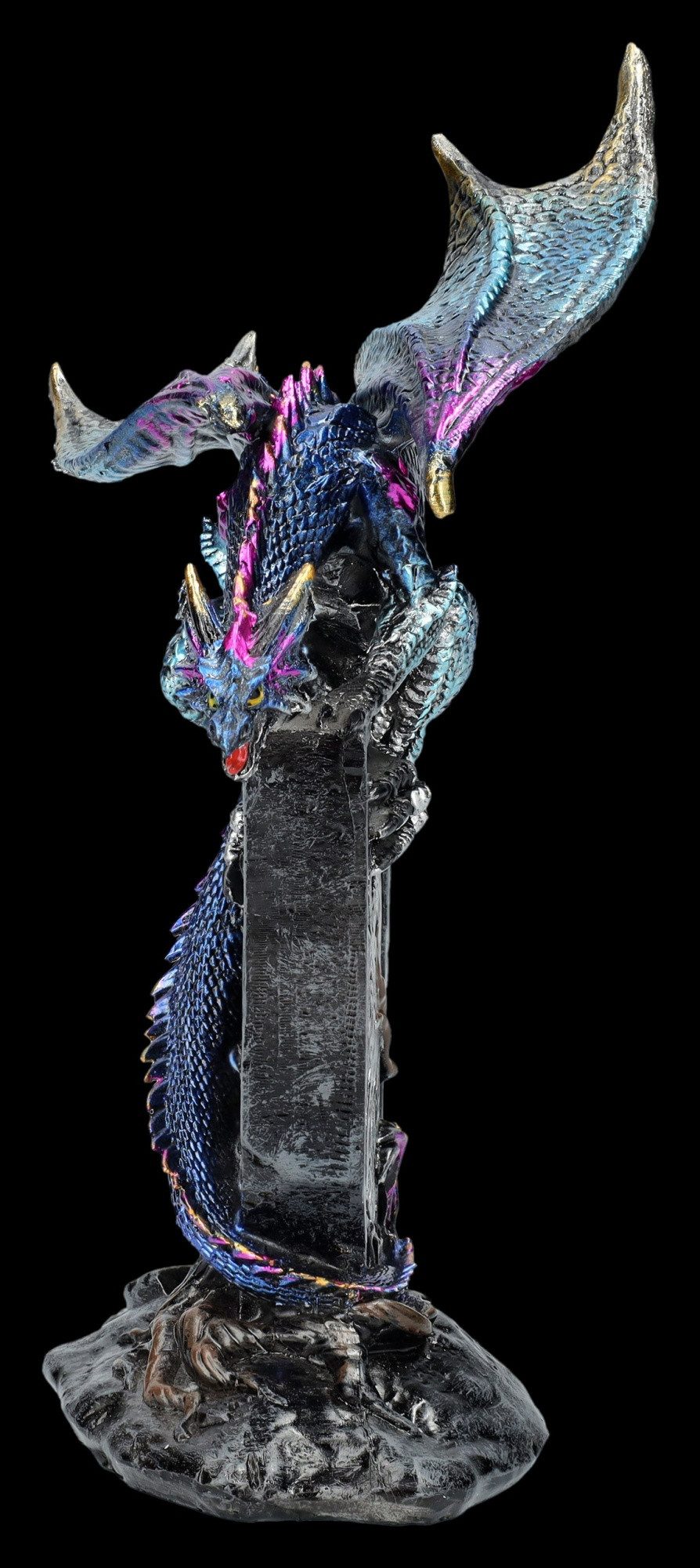 Figuren Shop GmbH Fantasy-Figur Drachen Figur mit Wappen - Draconic Sigil - magische Fantasy Dekofigur