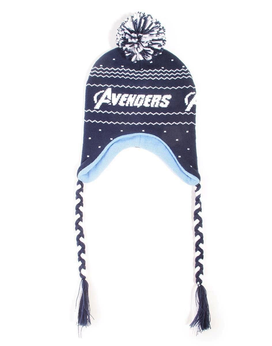 DIFUZED Flat Cap Marvel Avengers Laplander Strickmütze Logo