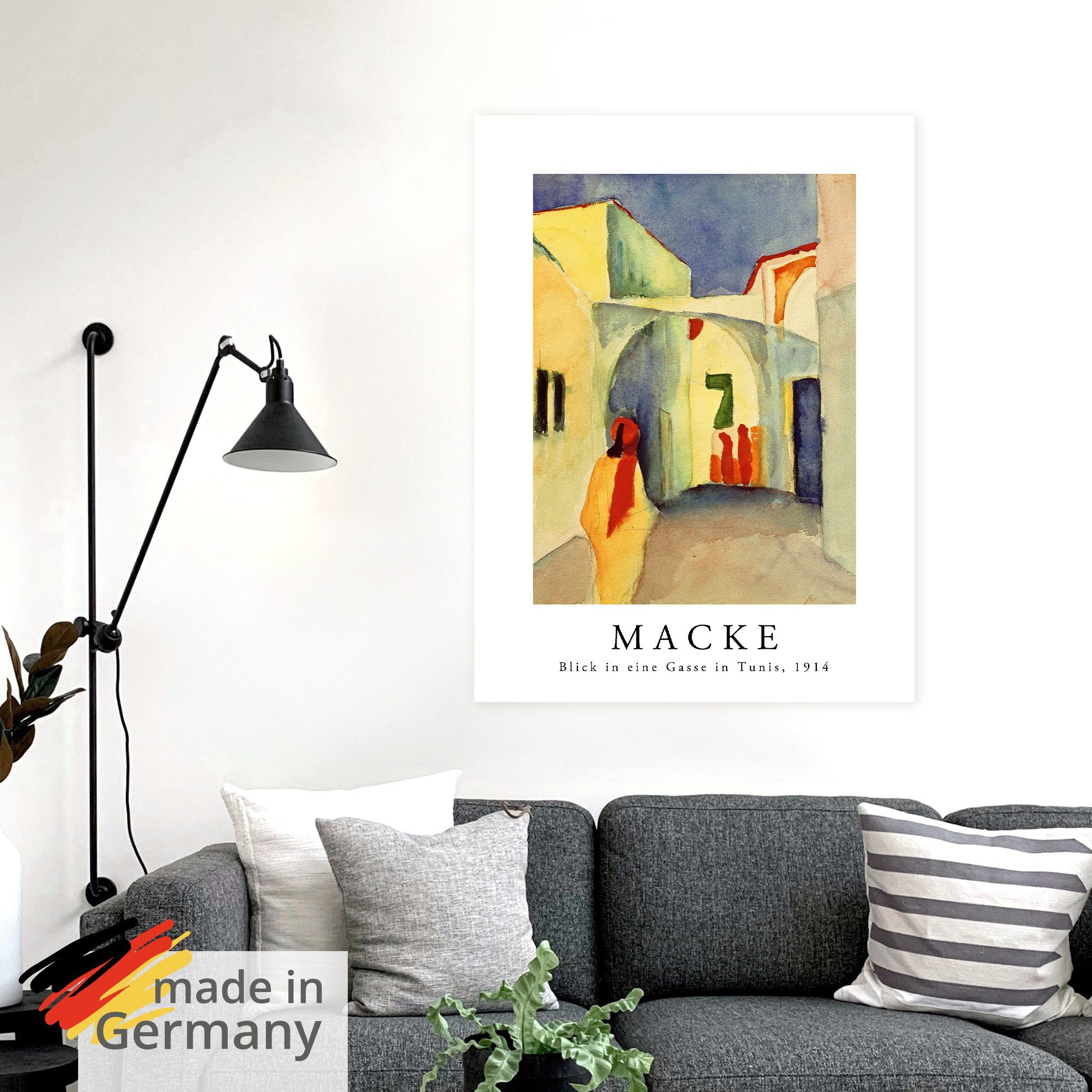 Artland Wandbild Blick in eine Gasse in Tunis, Gebäude (1 St), als Alubild, Leinwandbild, Poster, Wandaufkleber in verschied. Größen