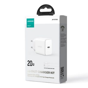 JOYROOM 20-W-USB-C-PD-Ladegerät mit USB-C-Kabel – iPhone-Kabel Schnelllade-Gerät (2-tlg)