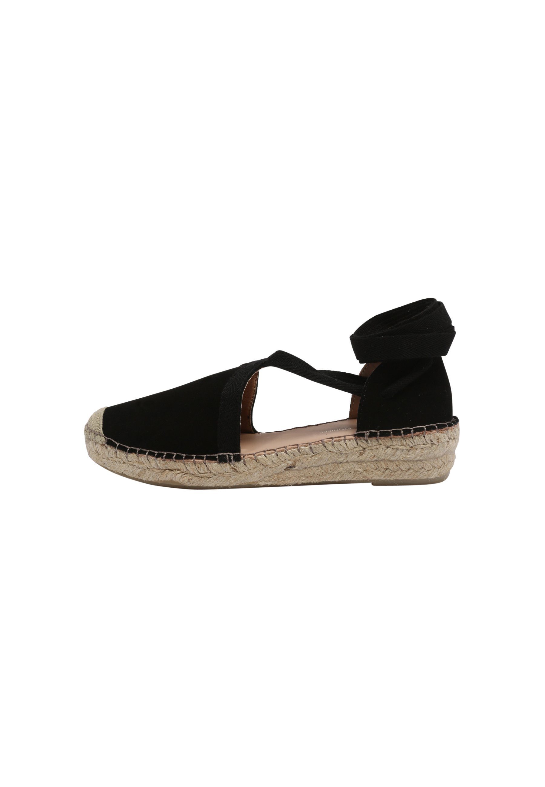 Fred de la Bretoniere suède espadrilles donkerblauw