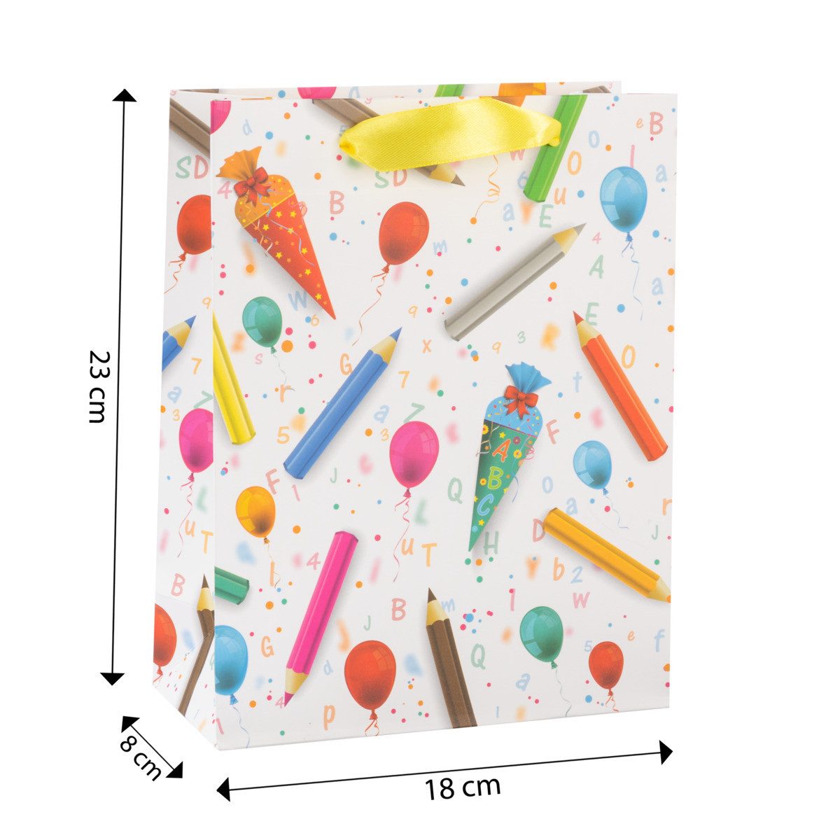 Idena Tragetasche Geschenktasche - Stifte & Schultüte, 18 x 23 x 8 cm, 210g/m² – Bild 5 von 5