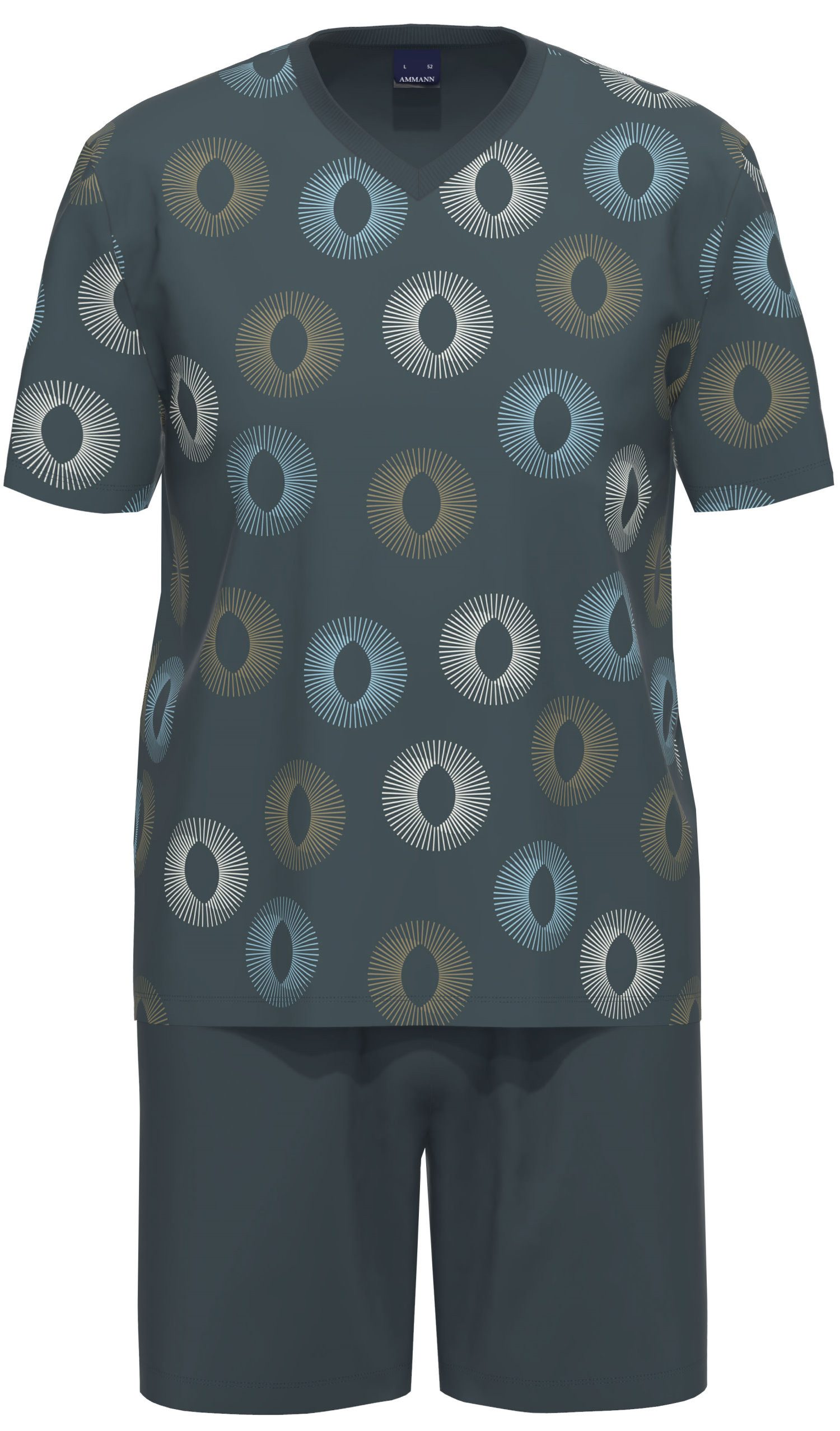 Ammann Shorty Herren Schlafanzug kurz modisch (2 tlg) Baumwolle