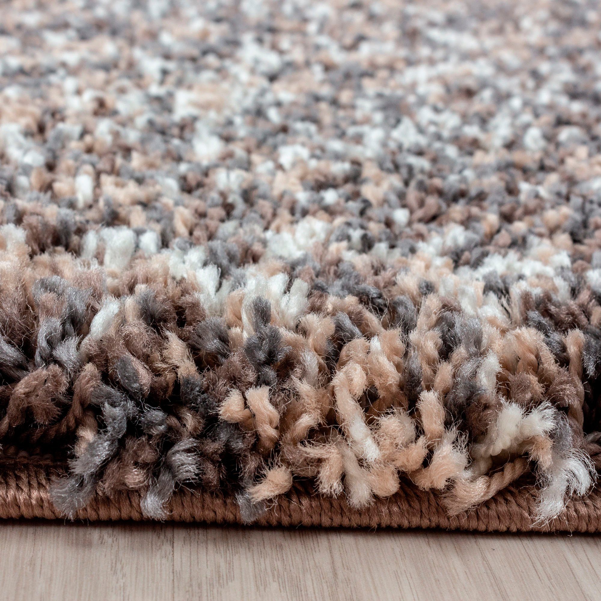 Ayyildiz Teppiche Hochflor-Teppich Enjoy Shaggy,auch als Läufer und in Rund, rund, Höhe: 50 mm, Shaggy, Langflor, meliert, Wohnzimmer, Schlafzimmer