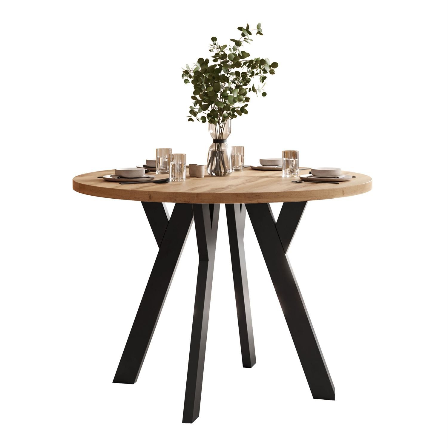 Lookway Esstisch VOLTA LOFT Runder ausziehbarer günstig online kaufen