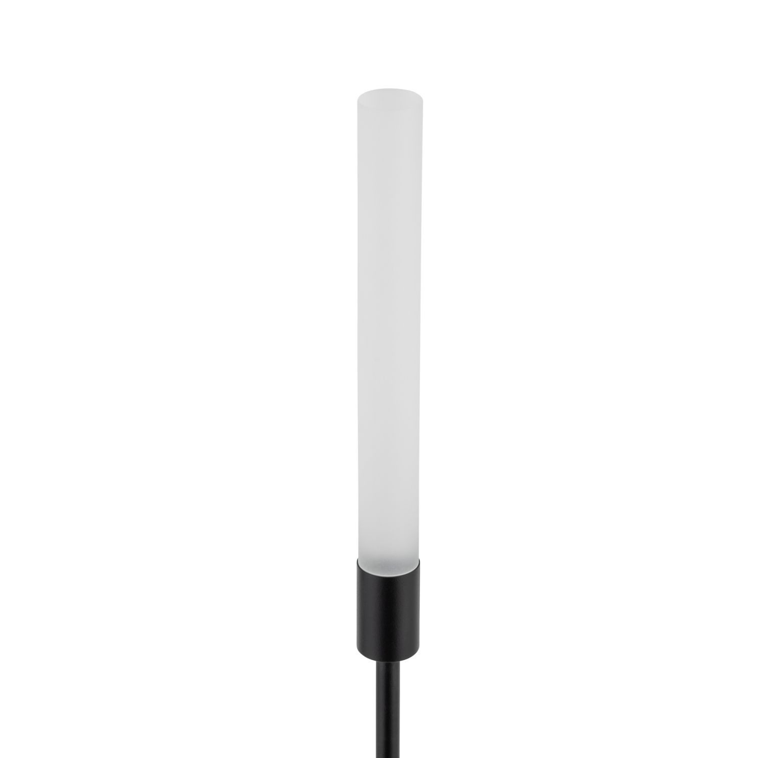 Licht-Erlebnisse Pollerleuchte DARANOL, LED fest integriert, Warmweiß, LED Aluminium 100 cm mit Erdspieß IP54 Schwarz Weiß rund lm Modern