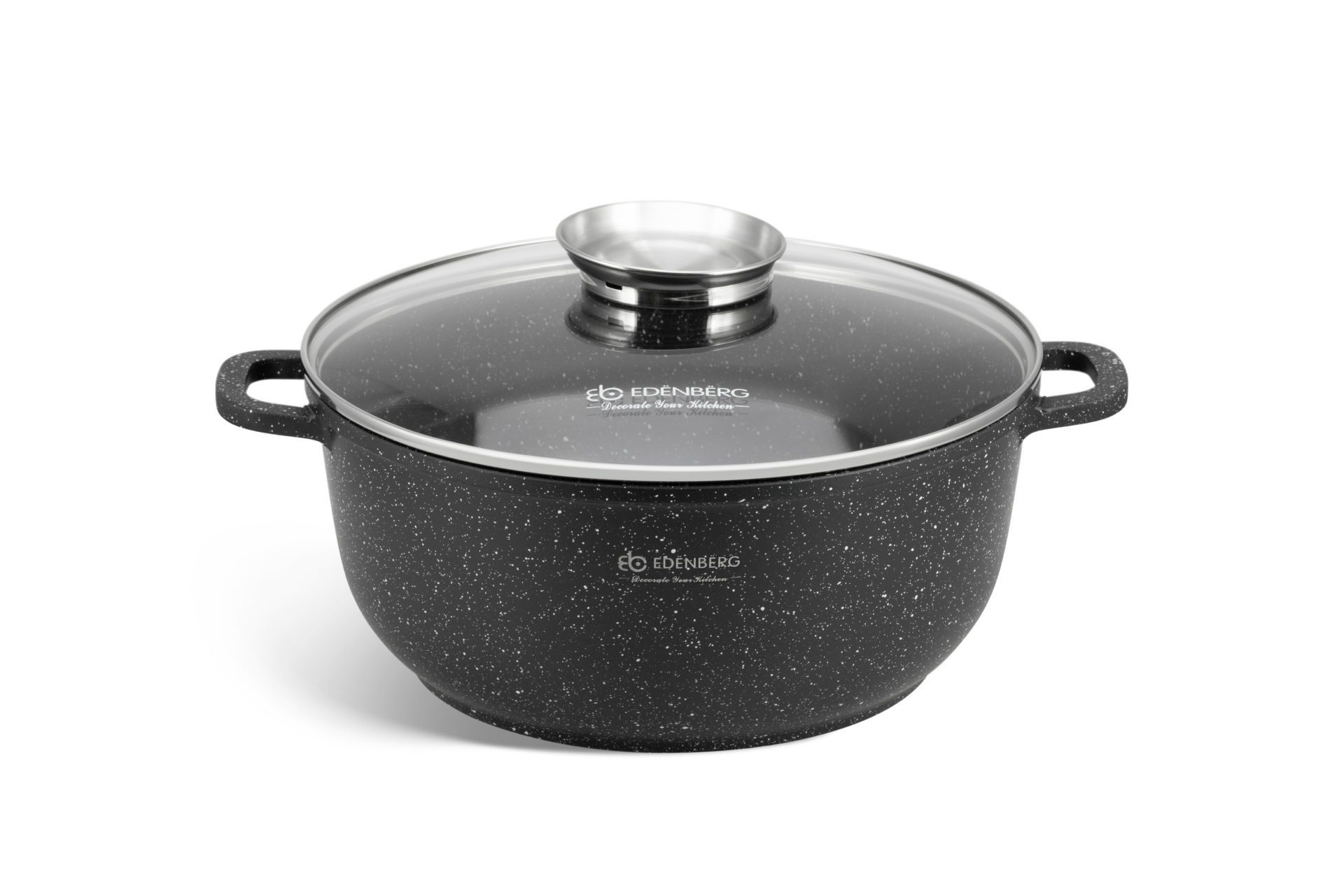 Edenberg Topf-Set Elegante, mattschwarze Töpfe in klassischem Design, Aluminium, Keramik (Gönnen Sie sich kulinarischen Komfort und Profiqualität in einem – mit diesem vielseitigen, stilvollen und langlebigen Topfset wird jedes Gericht zum Genuss!, 8-tlg., Zeitloses Design des Topfsets. Eine ideale Geschenkidee)