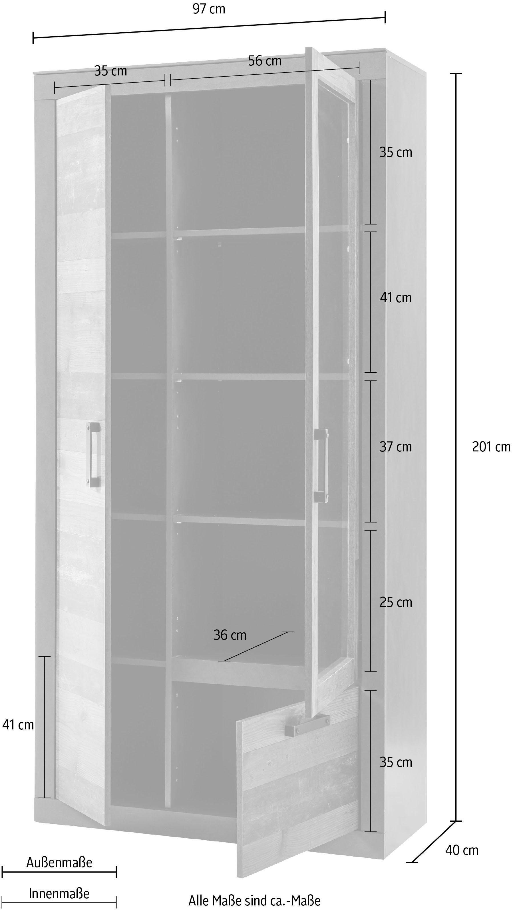 Home affaire Vitrine BROOKLYN Höhe ca. 200 cm – Bild 5 von 5