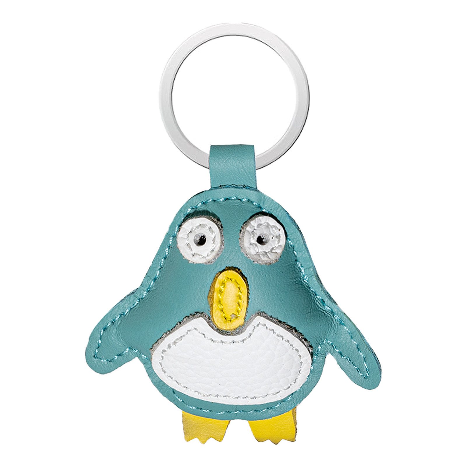 Yalion Schlüsselanhänger Leder Schlüsselanhänger Pinguin Schlüsseltasche Schlüsselbund niedlich