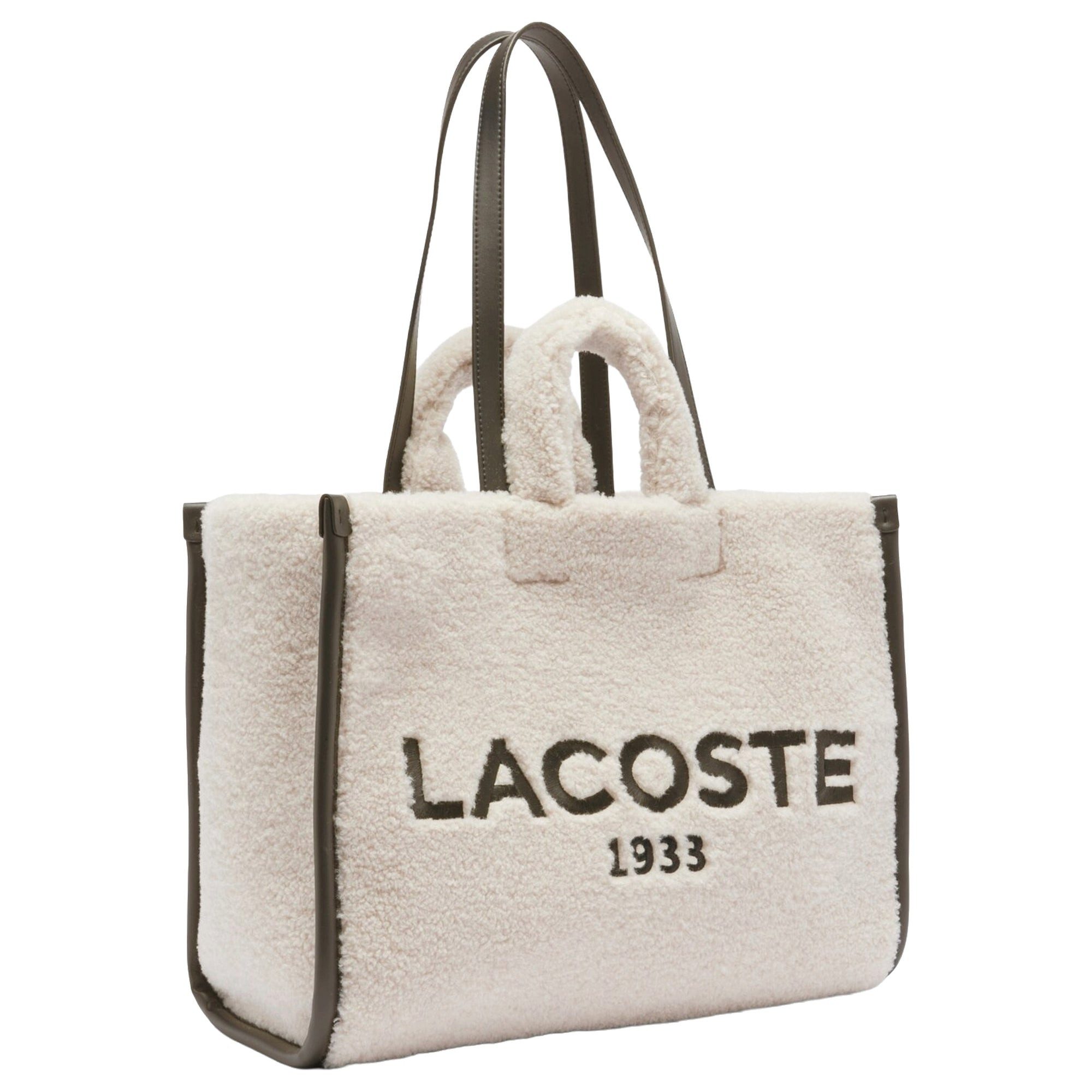 Lacoste Umhängetasche Heritage - Shopping Bag L 40 cm (natural noir) günstig online kaufen