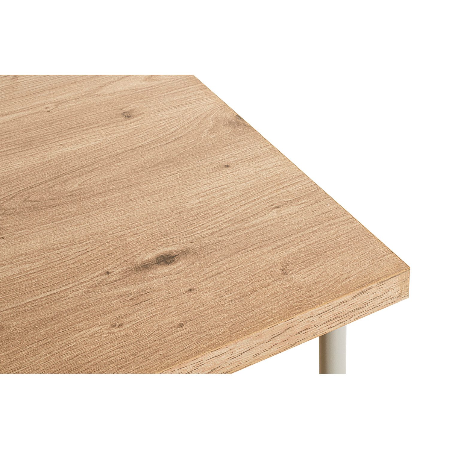 HAKU Beistelltisch Beistelltisch Eiche Kaschmirgrau-Sofatisch MDF-B 40 x H 45 x T 40 cm (1xBeistelltisch auf Rollen, Dekotisch - kleiner Tisch), Beistelltisch aus Metall
