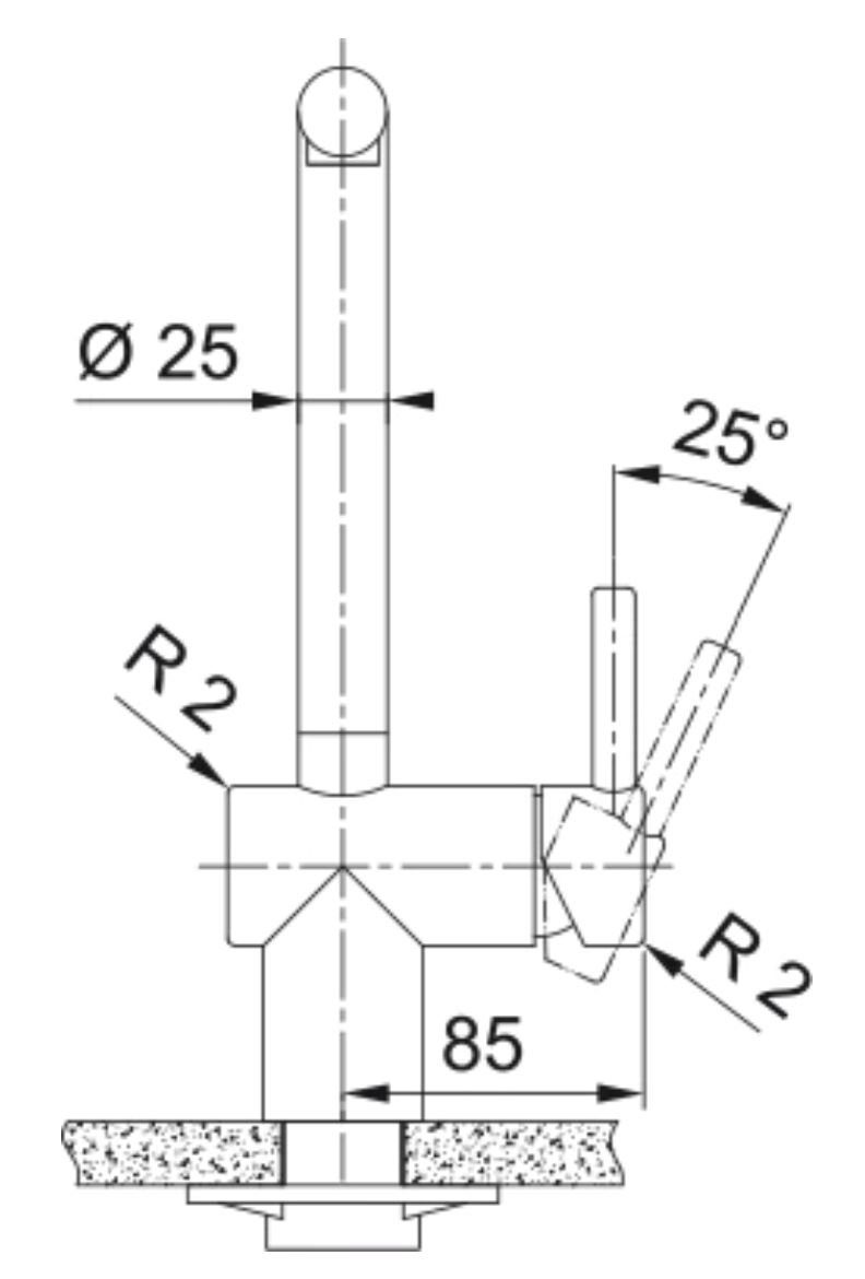 FRANKE Hochdruck Vorfenster Armatur FRANKE Küchenarmatur Zugauslauf, Atlas - Edelstahl, Neo