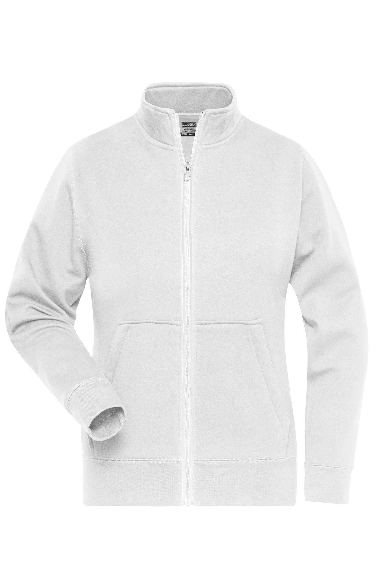 James & Nicholson Sweatjacke Leicht taillierte Damen Doppeljacke im Materialmix JN1809 Innen warmer Fleece, außen angenehmer Baumwoll-Jersey