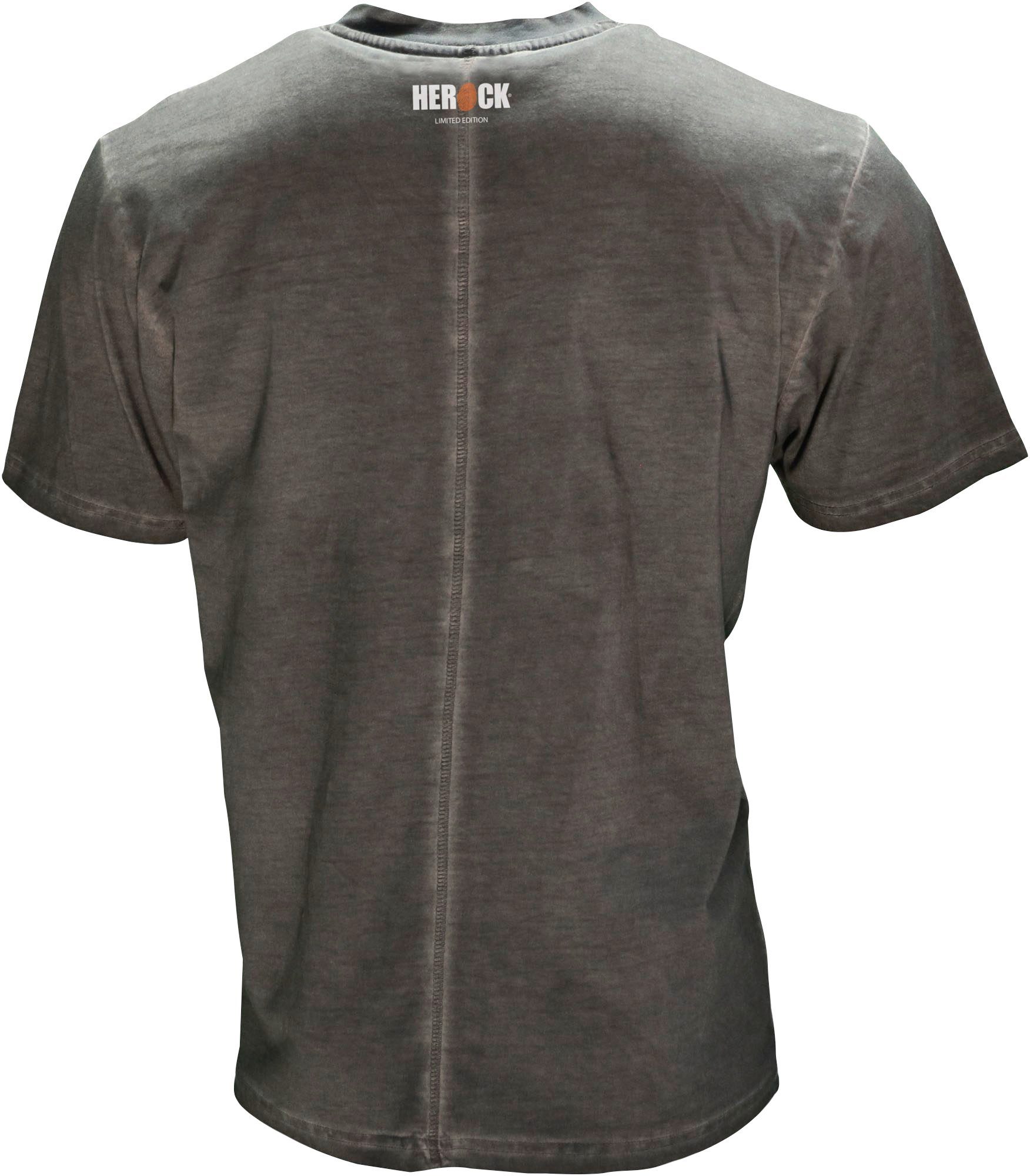 Herock T-Shirt mit OIL V-Ausschnitt Arbeitsshirt