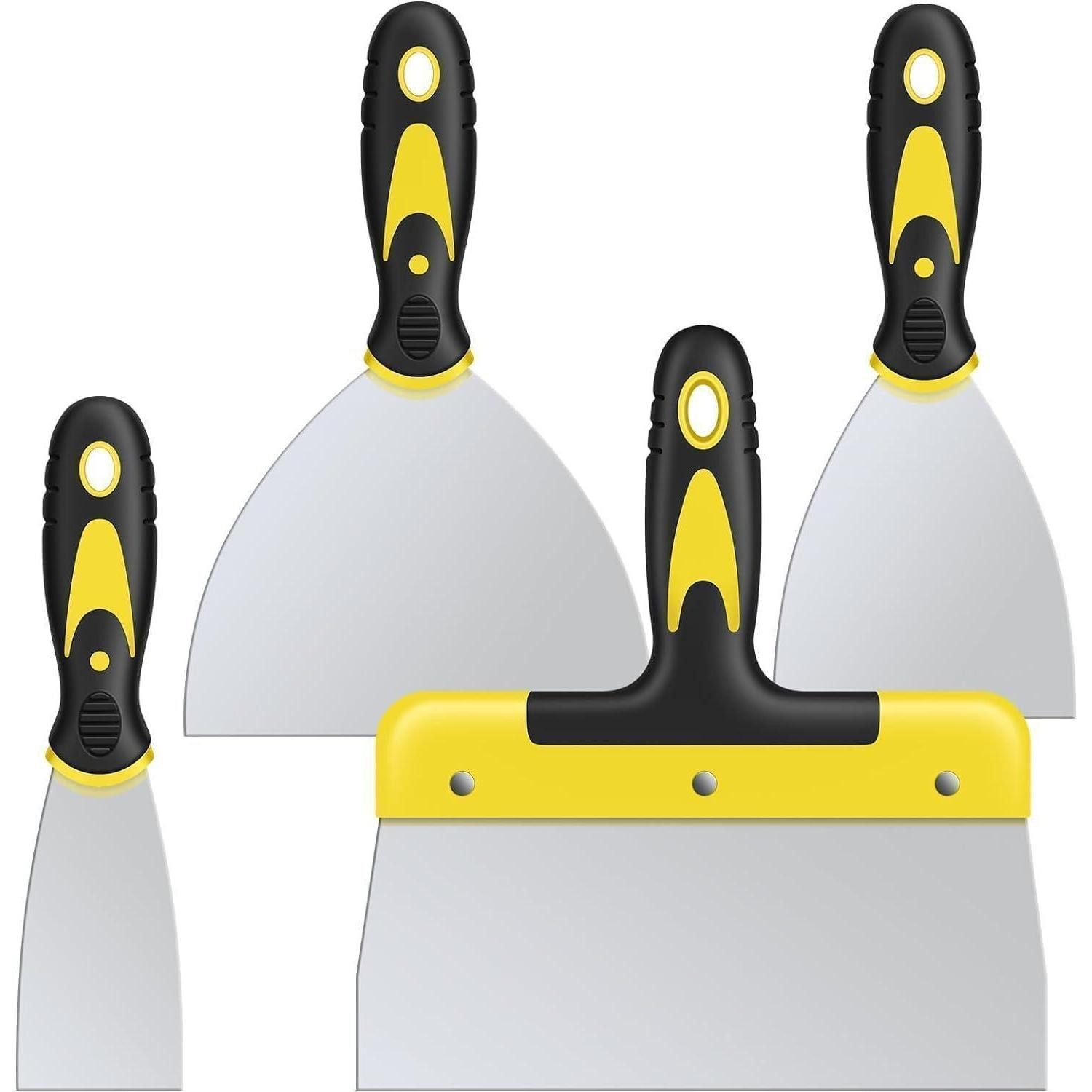 LuxusKollektion Malerspachtel Spachtelset 4er Edelstahl Malerspachtel Spachtel Werkzeug-2,4,6,8inch
