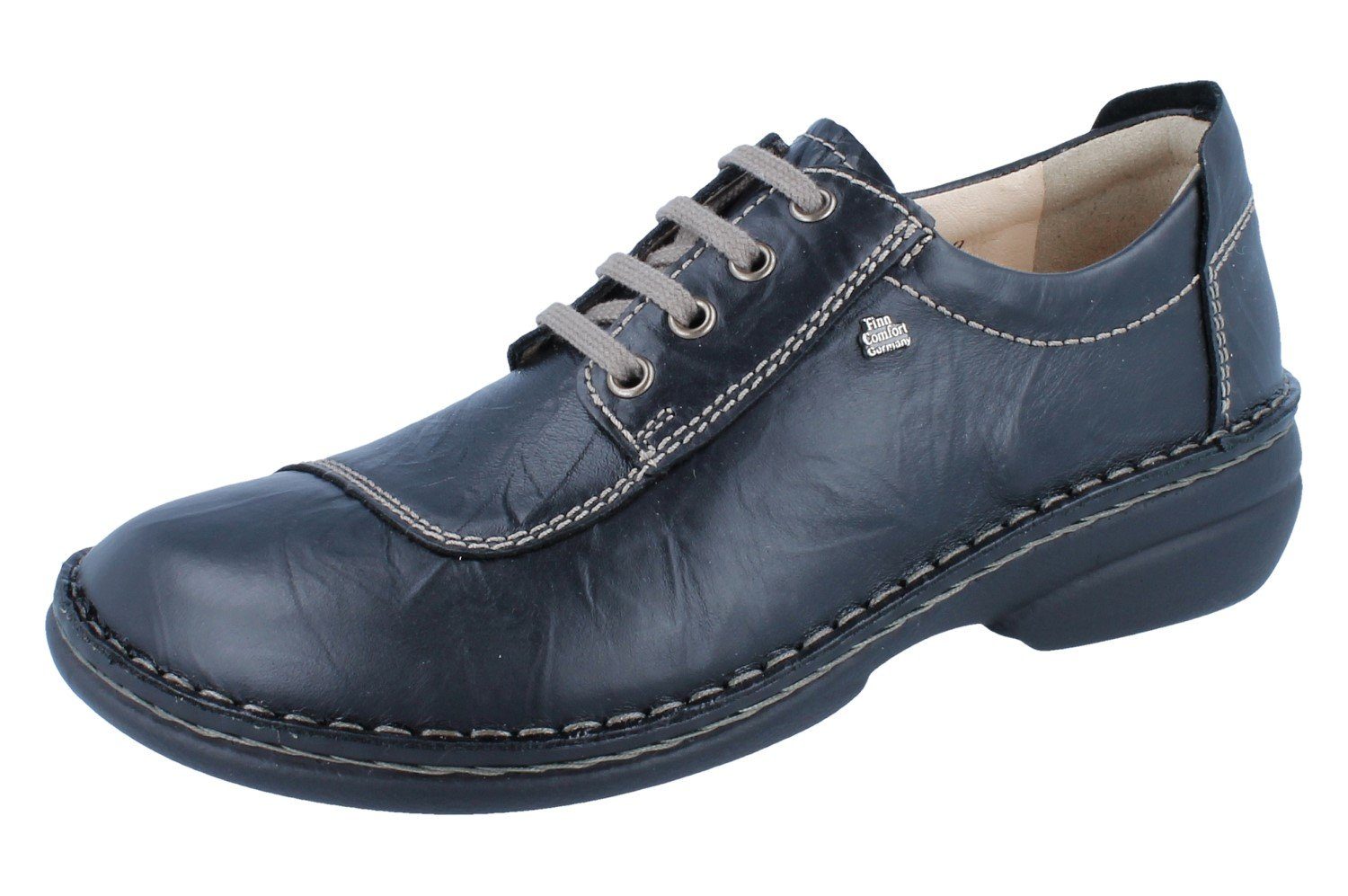 Finn Comfort FINN COMFORT Lexington Damen Schnürschuhe schwarz Glattleder - Größe: Schnürschuh Wechselfußbett