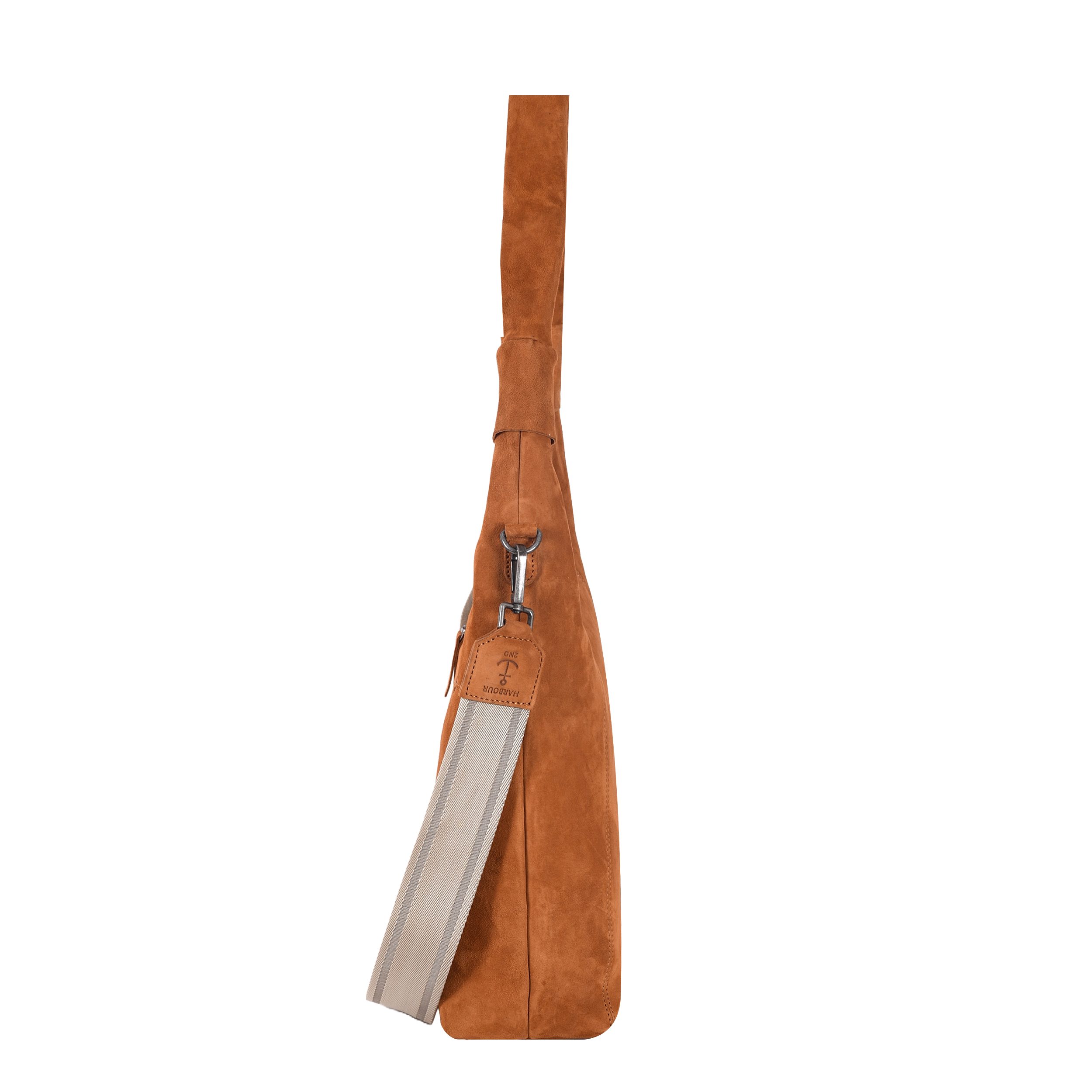 HARBOUR 2nd Hobo Laurine, Damen Handtasche, Umhängetasche, Schultertasche mit Ziernähten