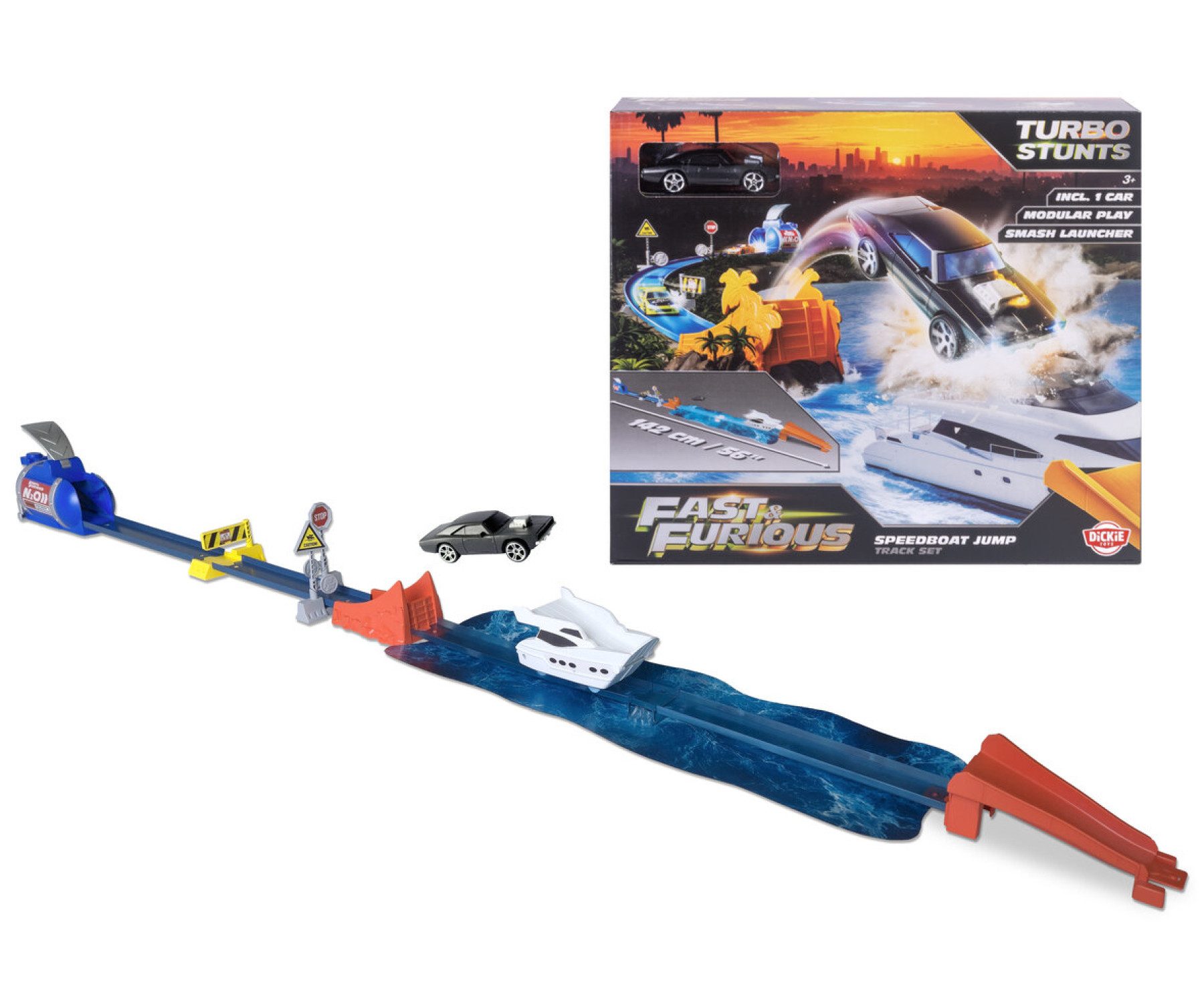 Dickie Toys Autorennbahn Fast & Furious Speedboat Jump