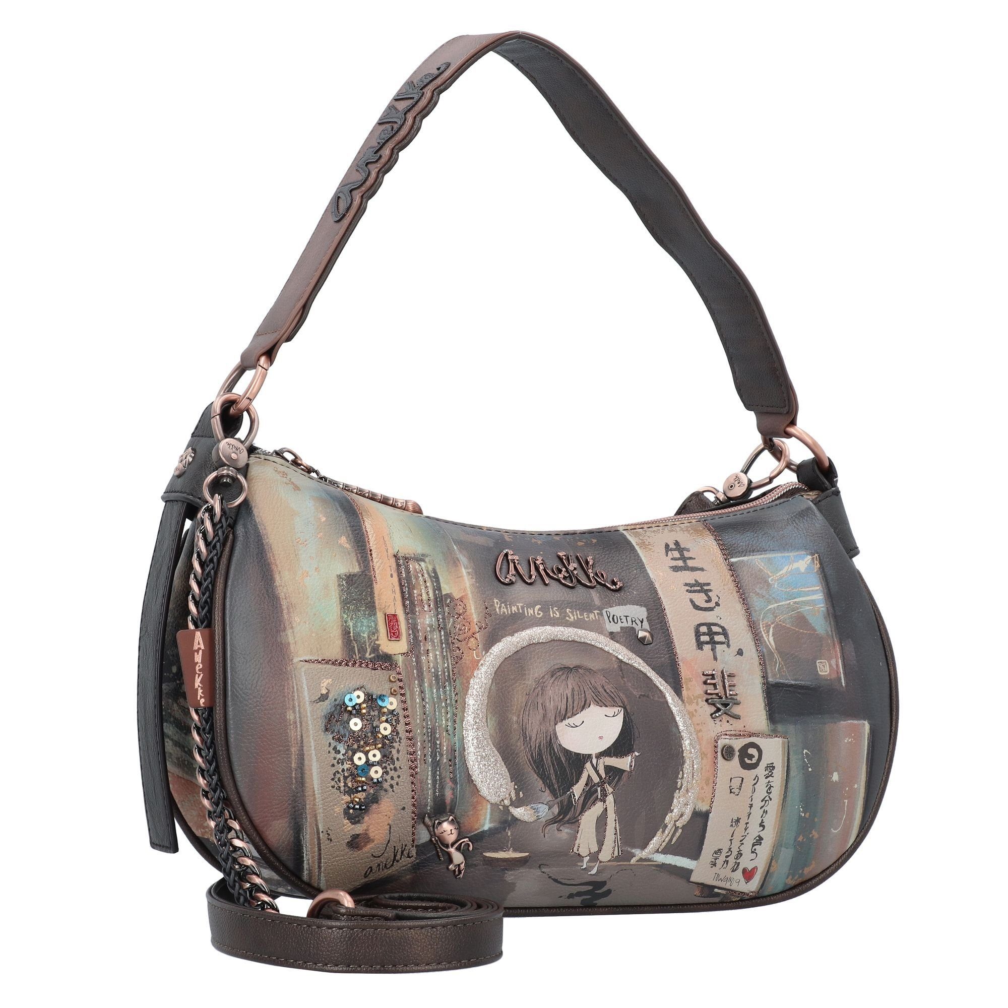 Anekke Schultertasche Shoen Brown, Polyurethan günstig online kaufen
