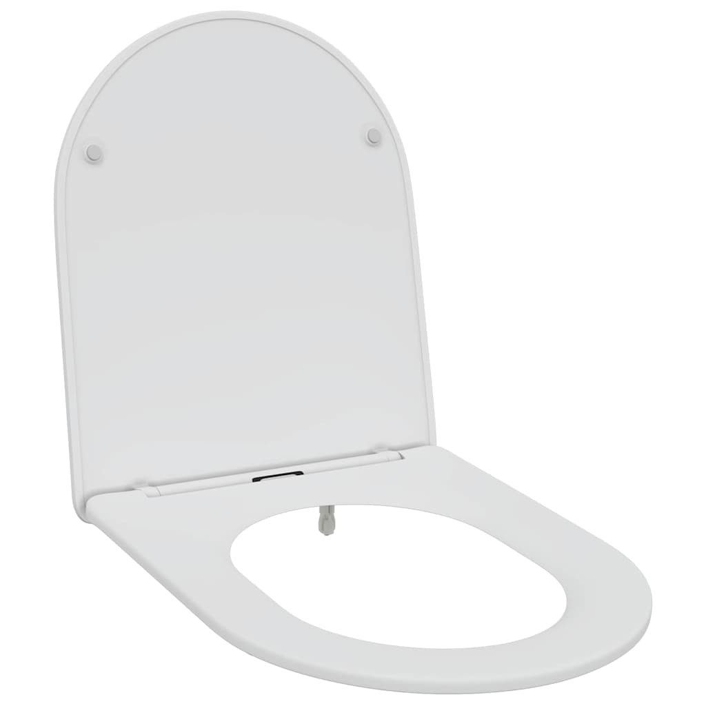 vidaXL WC-Sitz Toilettensitz Weiß 47 x 36 x 3,4 cm Duroplast (1-St)