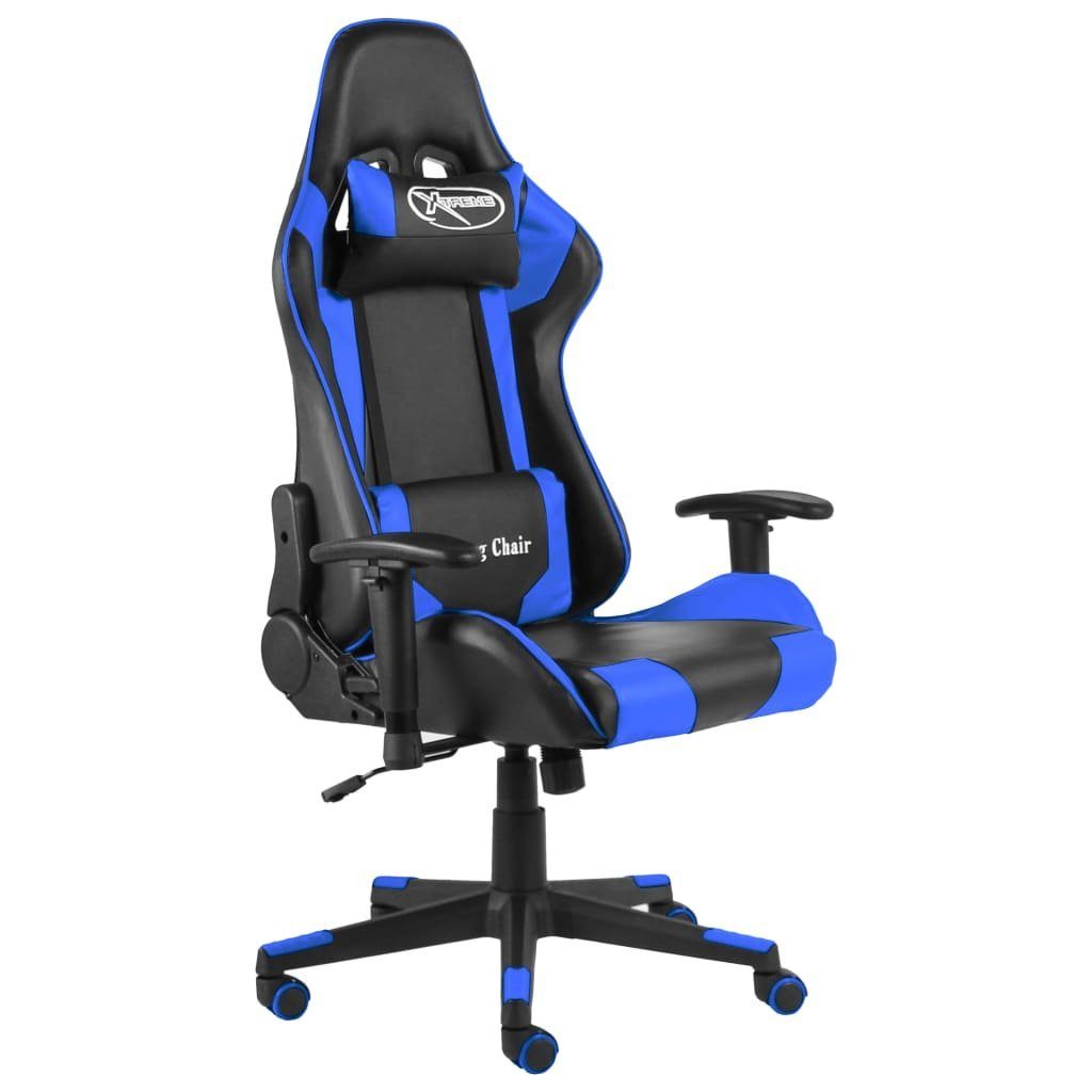 vidaXL Gaming-Stuhl Gaming-Stuhl Drehbar Blau PVC (1 St) Blau | Blau
