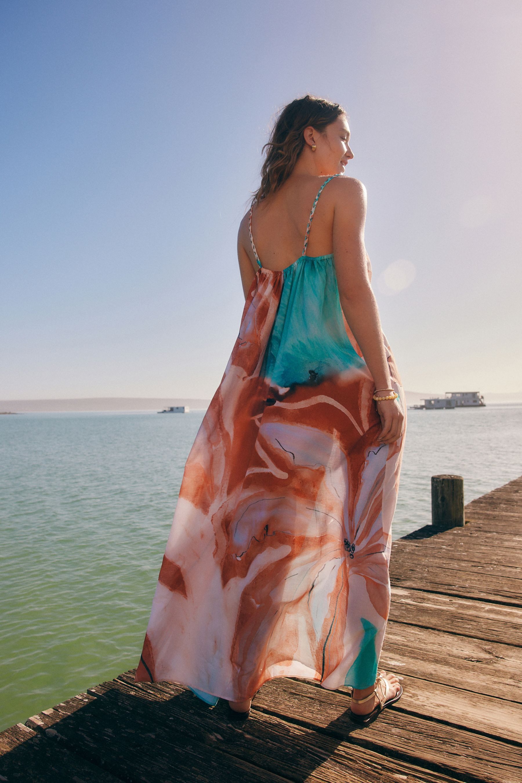 Next Maxikleid Voluminöses Maxikleid aus 100 % günstig online kaufen