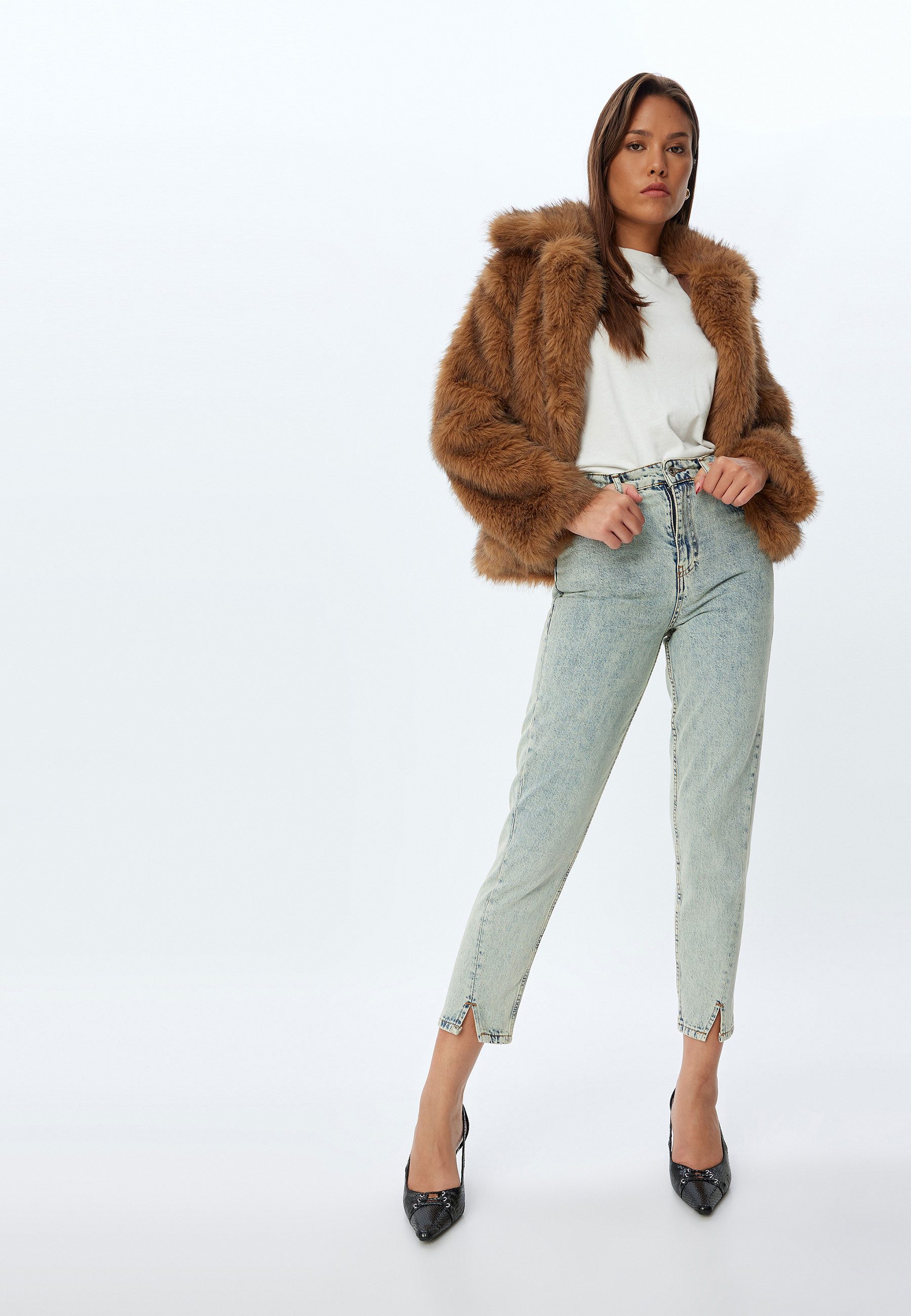 Koton Mom-Jeans Normale Leibhöhe Mom günstig online kaufen