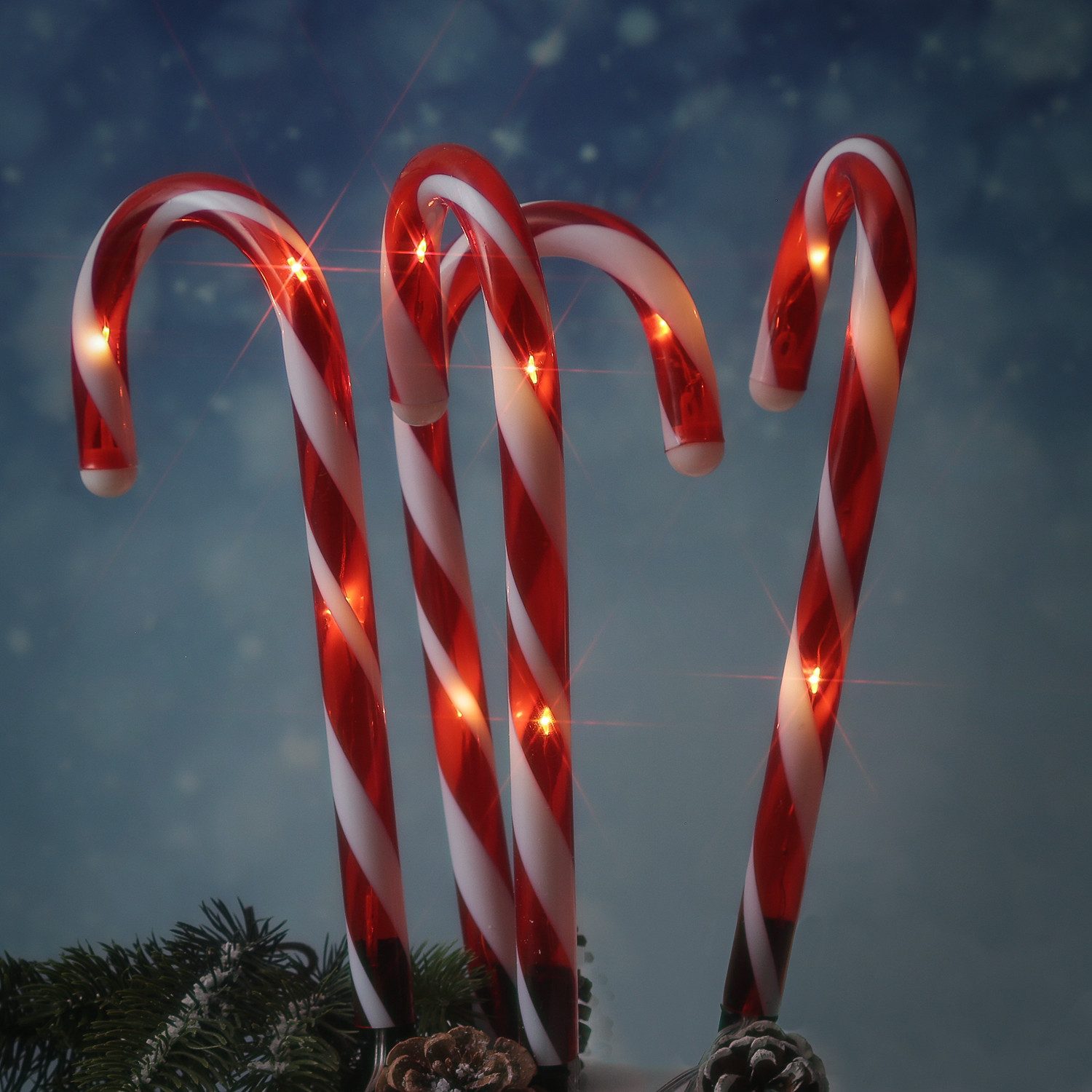 MARELIDA LED Dekolicht LED Zuckerstangen Gartendeko günstig online kaufen