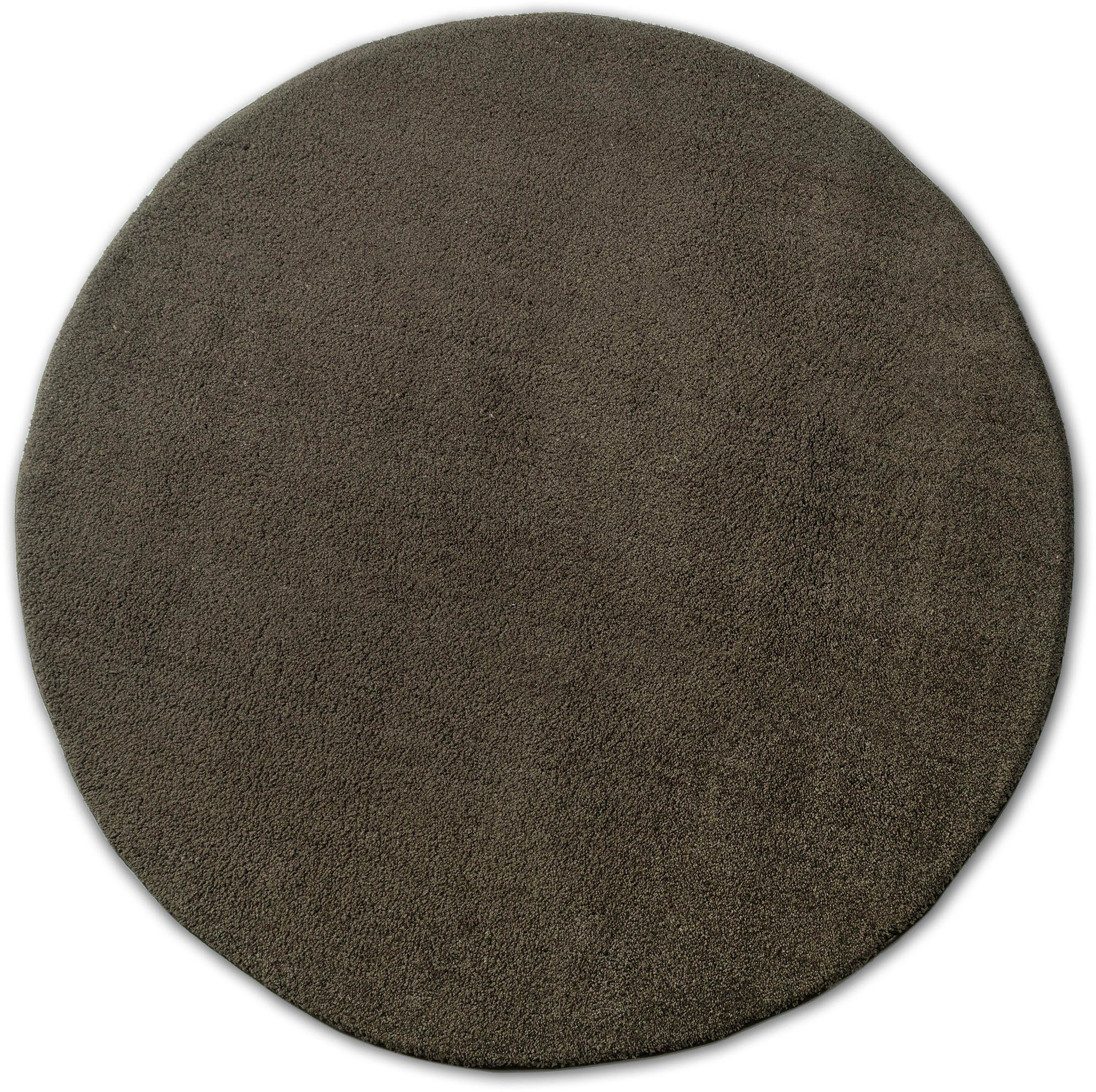 Hochflor-Teppich Ilvi, andas, rund, Höhe: weich flauschig, extra mm, braun einfarbig, Mikrofaser, 31