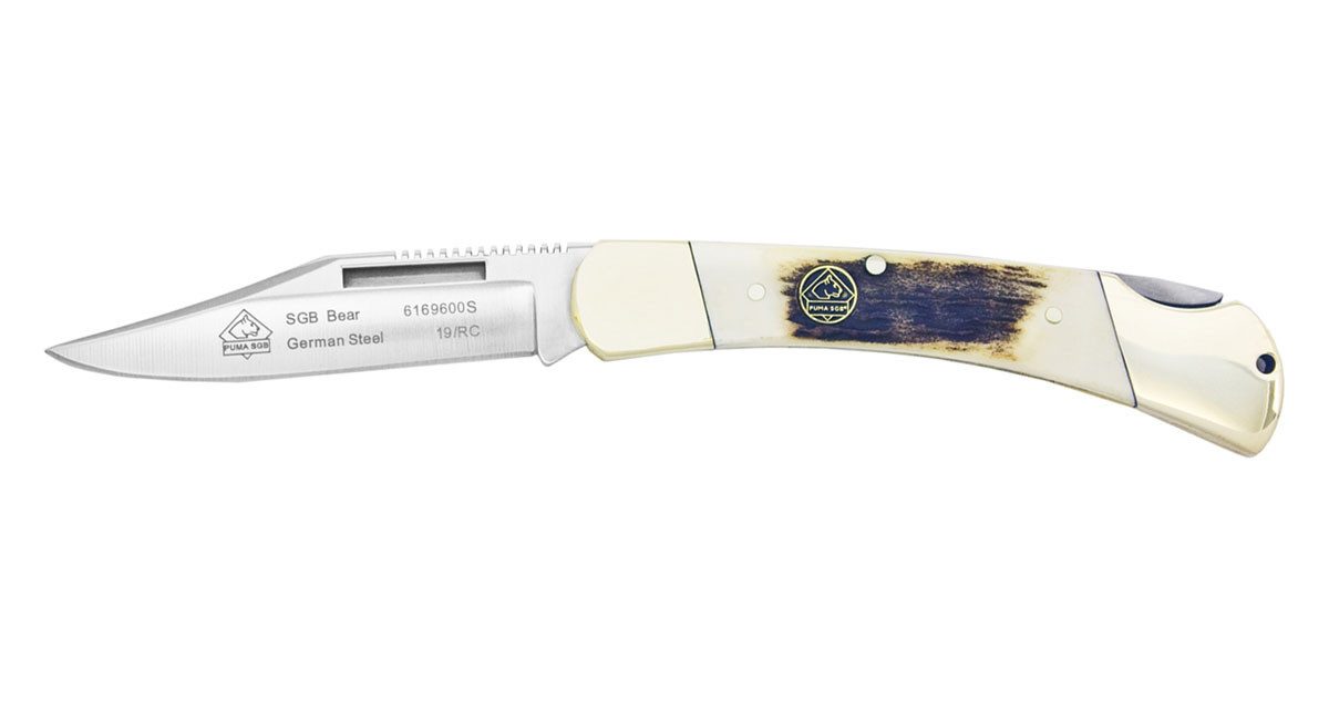 Taschenmesser Bear Stag Back Lock Schließmesser rostfrei