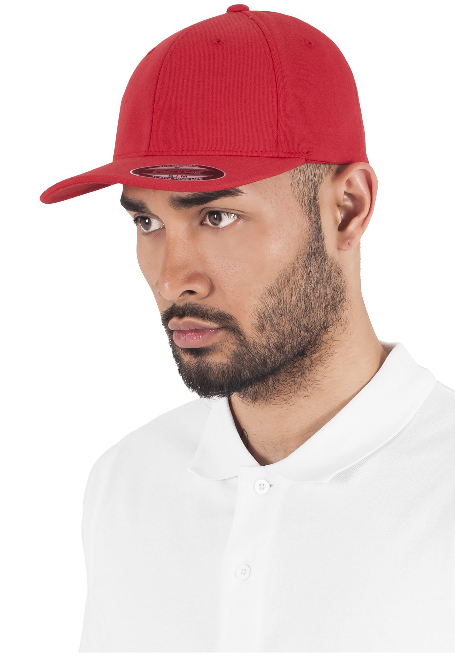 red Flexfit Accessoires Double Cap Jersey Flexfit Flex