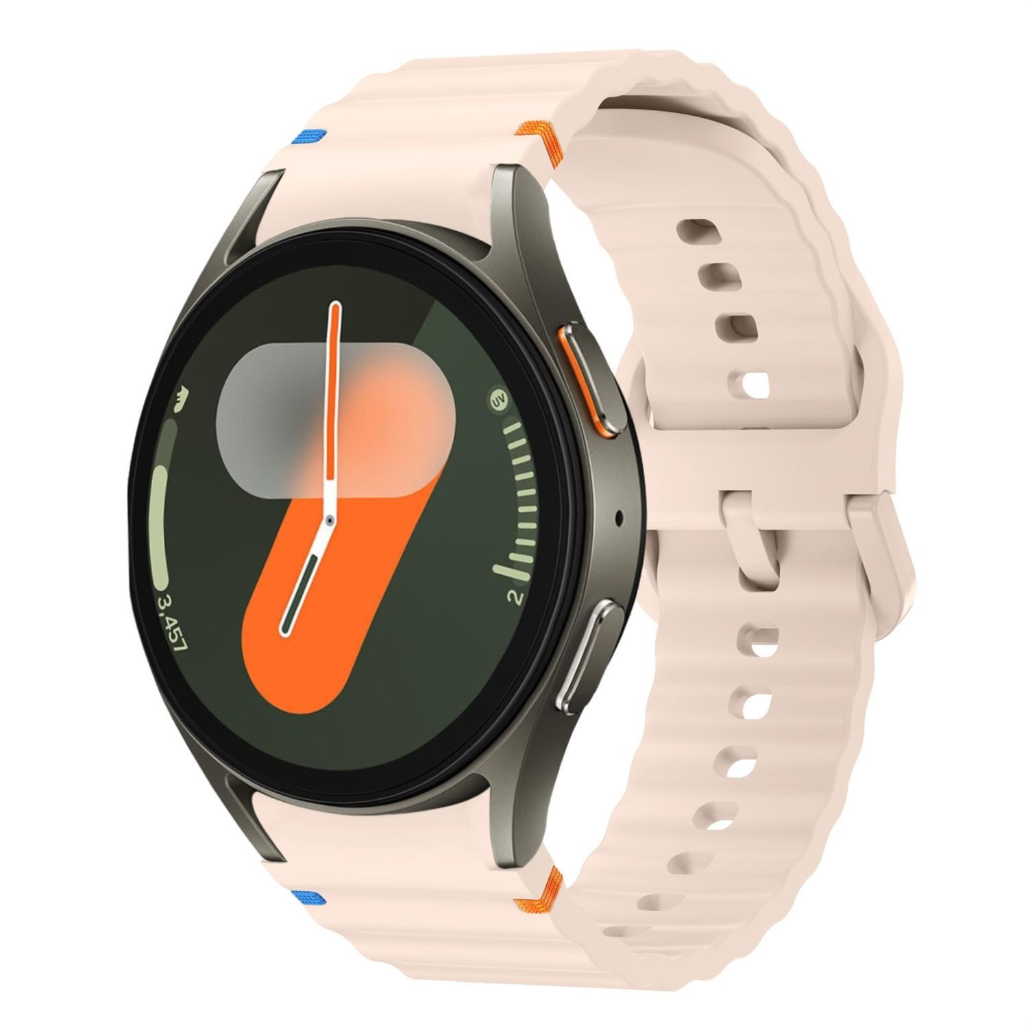 Smartwatch-Armband Für Samsung Galaxy Watch 7 44 / 40mm Silikon Wellen Design Band Rosa