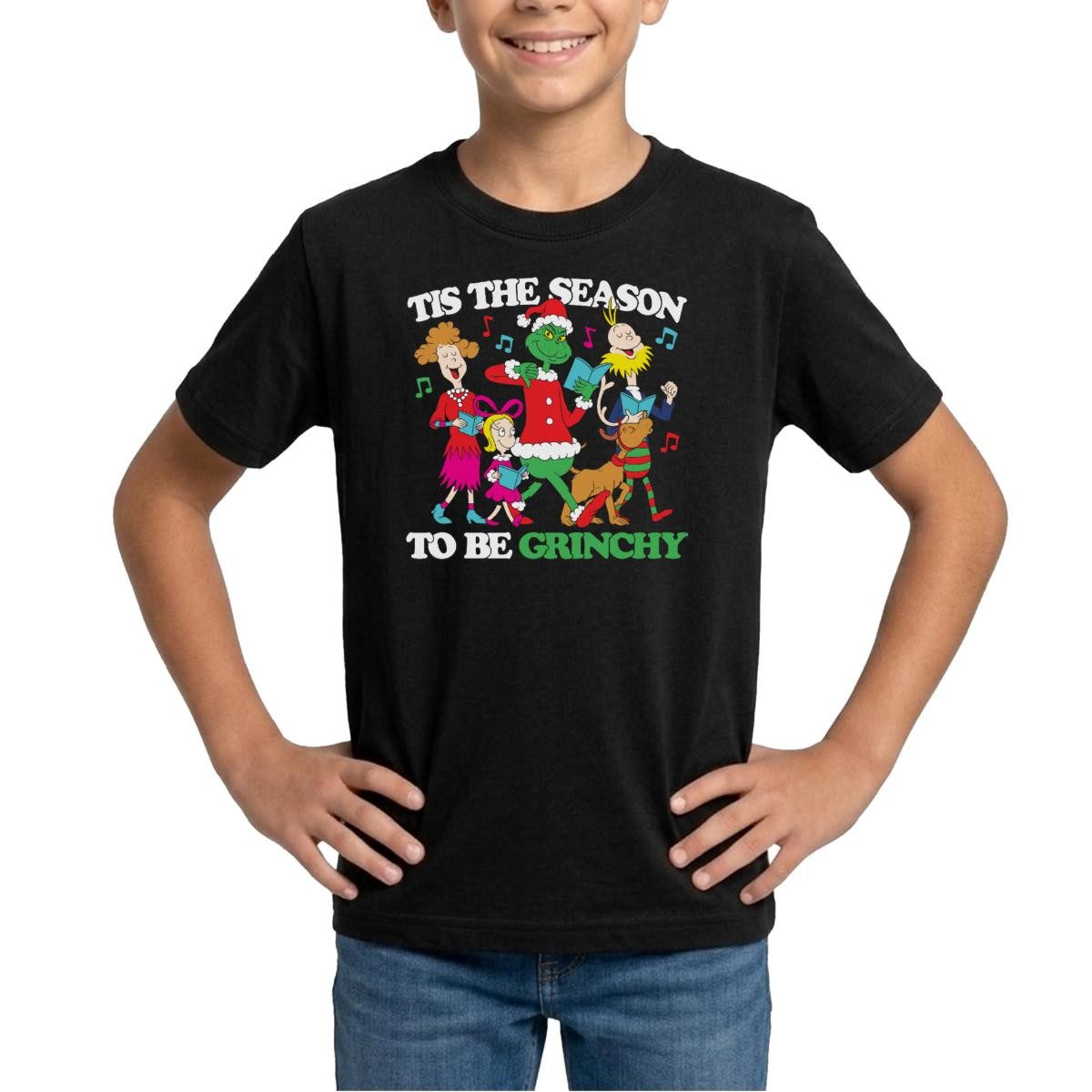 T-Shirt Der Grinch Spruch The Season To Be Grinchy Teenager T-Shirt