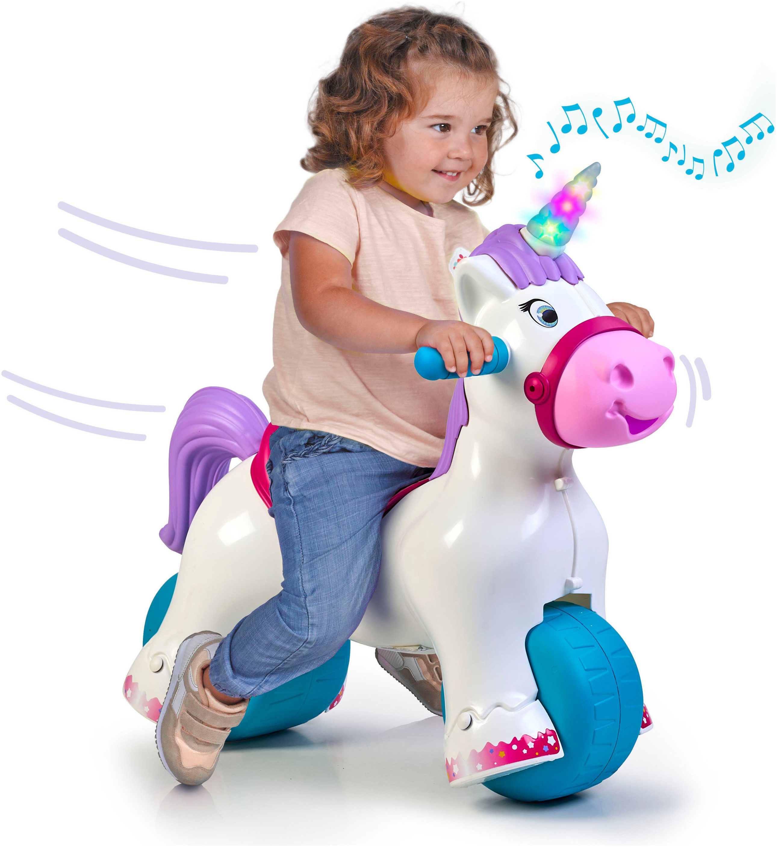 Feber® Schaukeltier Feber Baby Unicorn 2in1, mit Licht- und Soundeffekt, Ma günstig online kaufen
