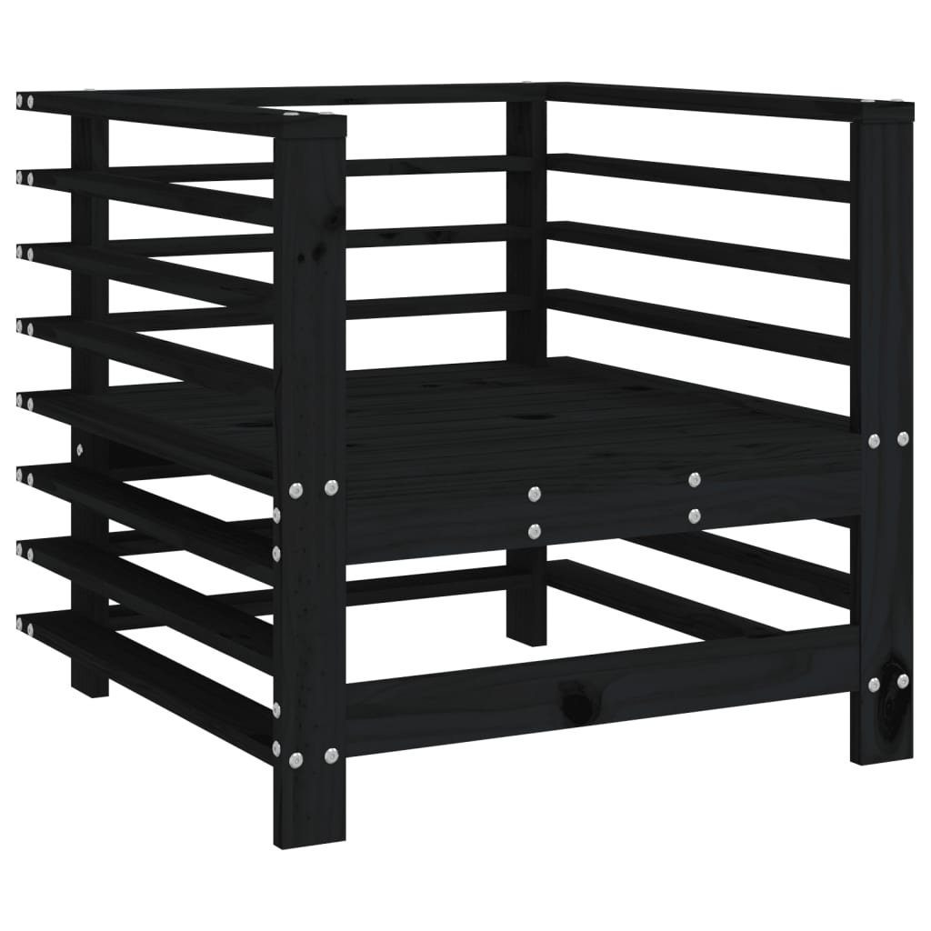 vidaXL Sofaelement Gartenstühle 2 Stk. Schwarz günstig online kaufen