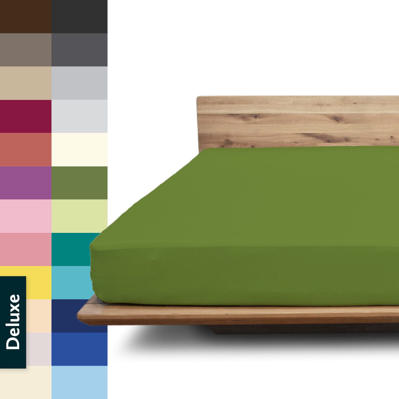 JONA SLEEP Spannbettlaken Deluxe Matratzen Spannbetttuch, Gummizug: rundum - robuster Multi-Stretch Gummi, wirft keine Falten, optimale Passform, 180 Wäschen Garantie, Made in Austria, Bettlaken