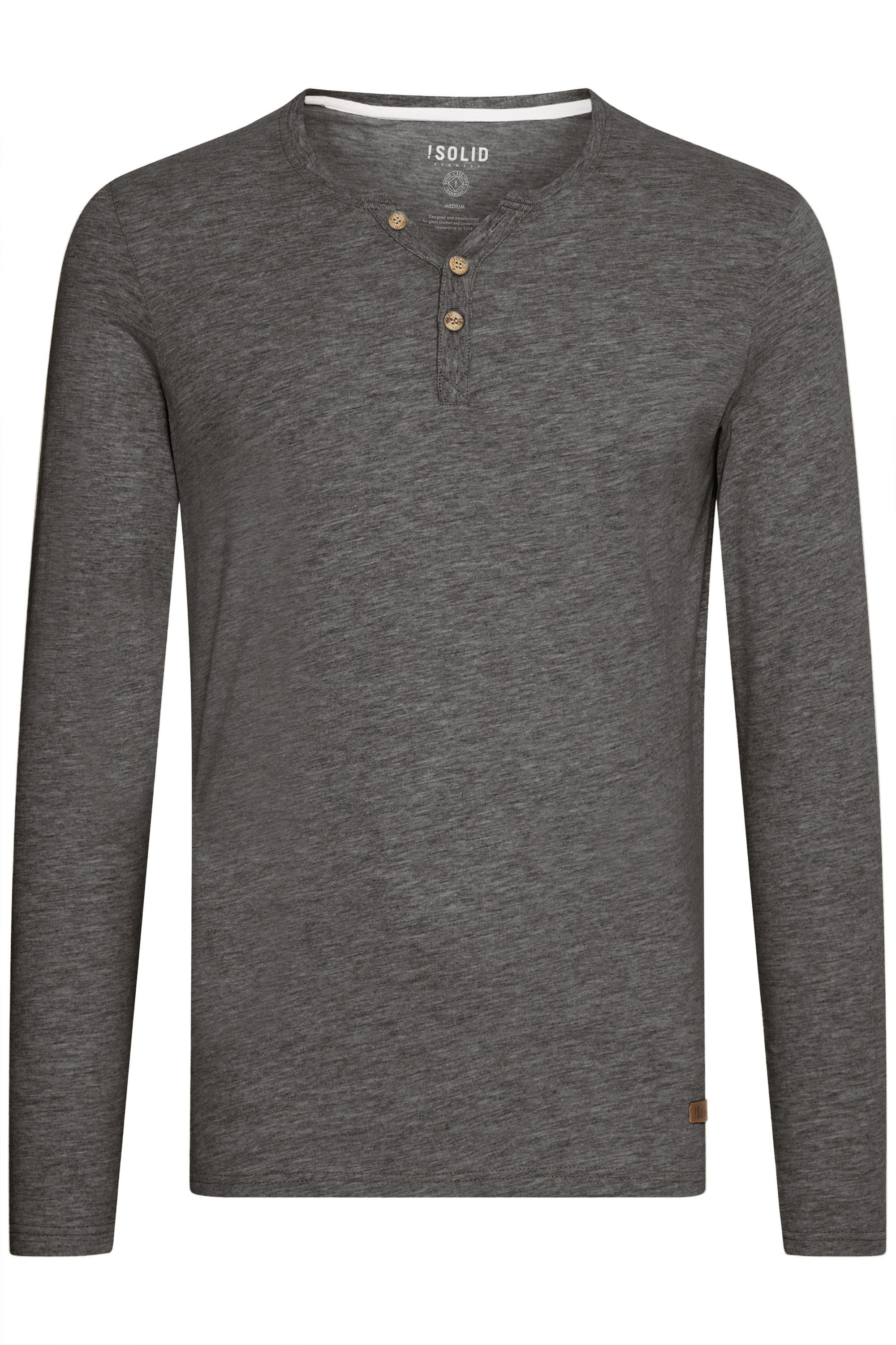!Solid Rundhalsshirt SDVolko Longsleeve mit Knopfleiste günstig online kaufen