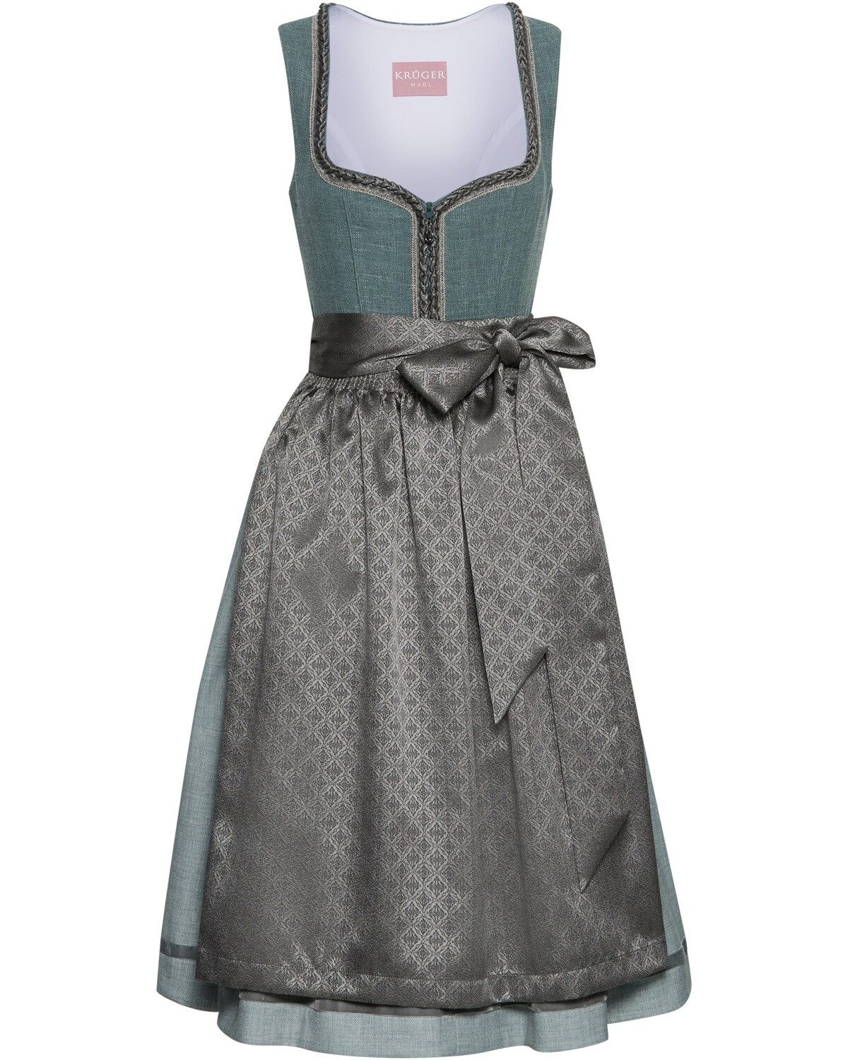 Krüger Madl Dirndl Midi Dirndl mit Struktur günstig online kaufen